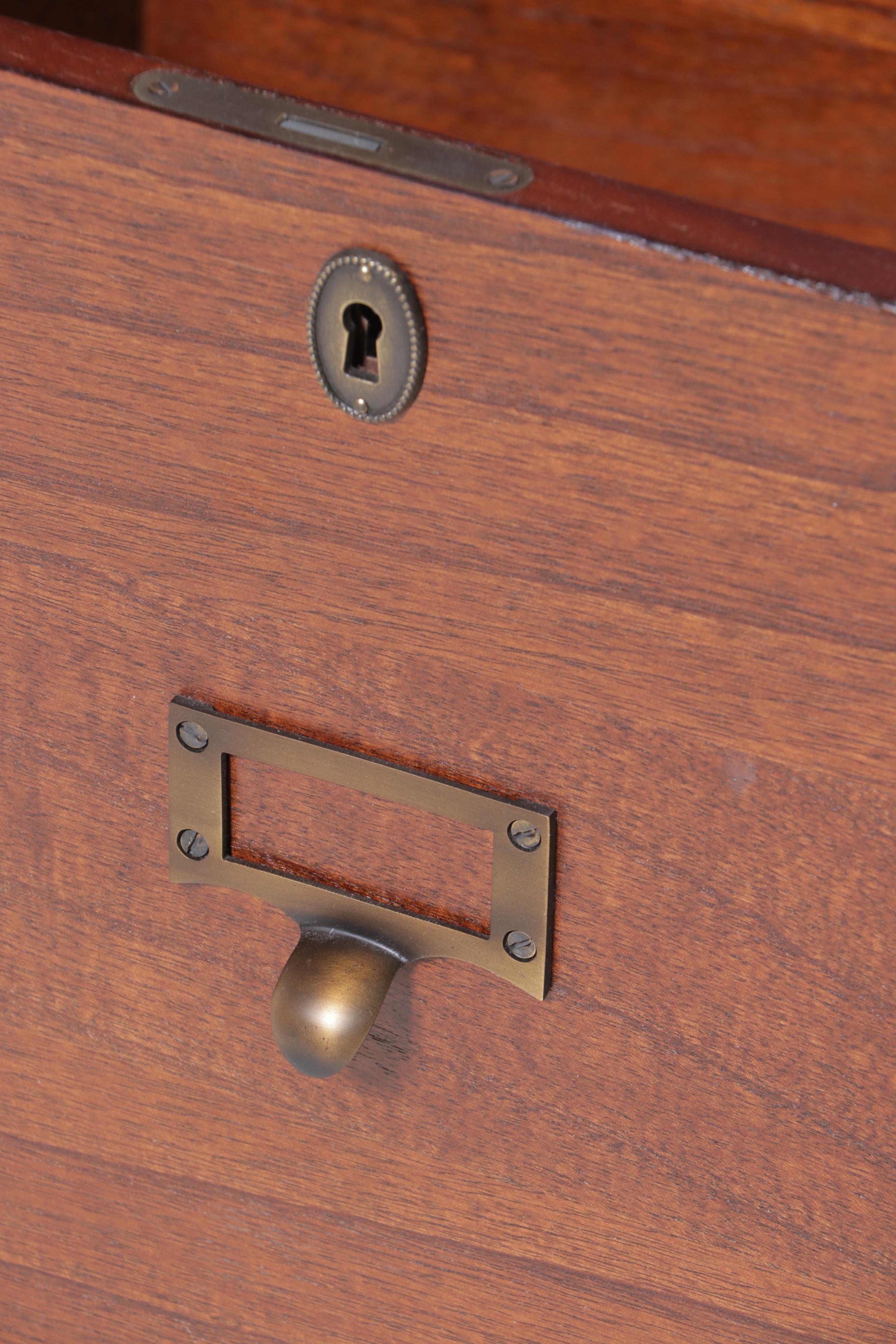 Two-Tone Hardwood Filing Cabinet