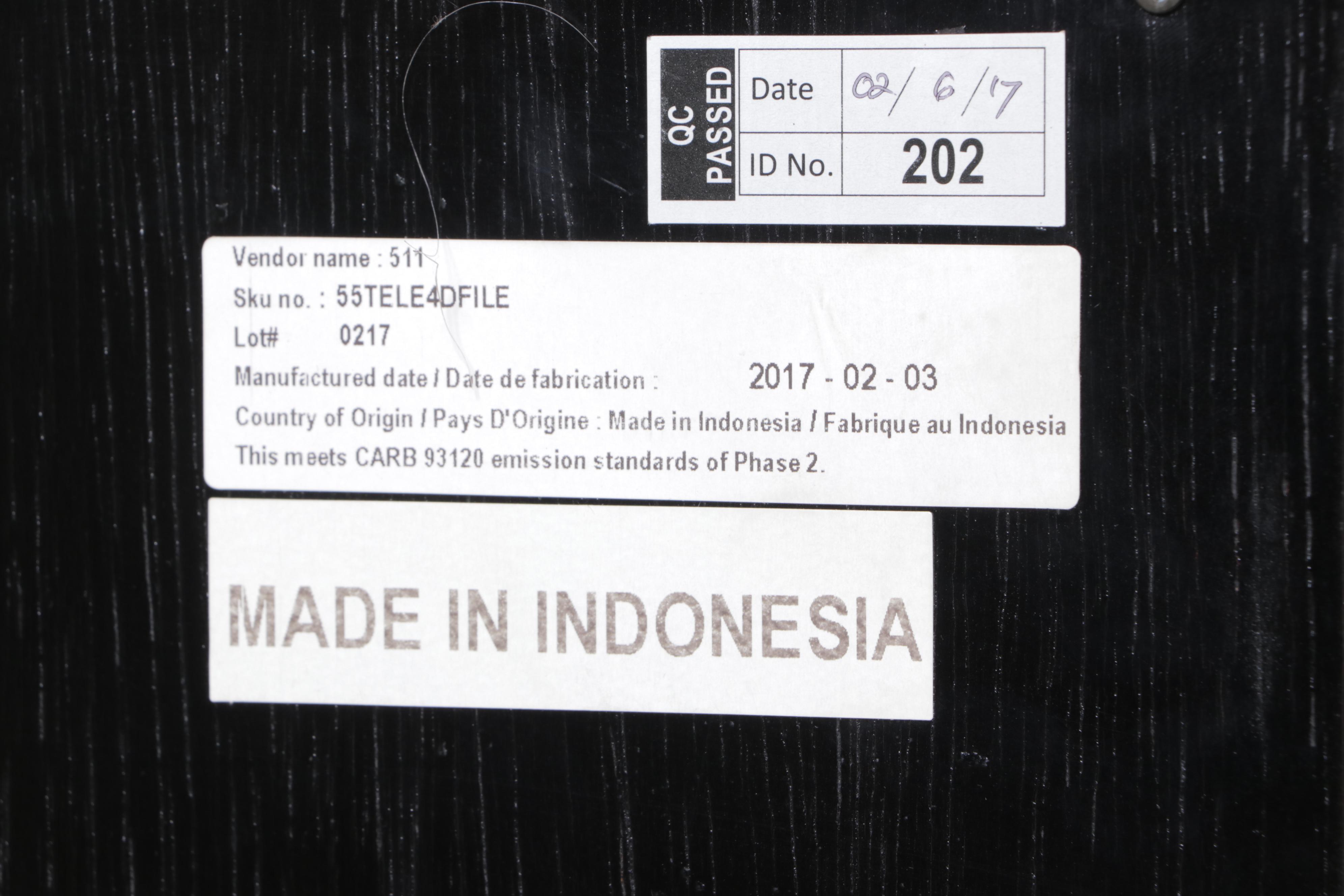 Two-Tone Hardwood Filing Cabinet