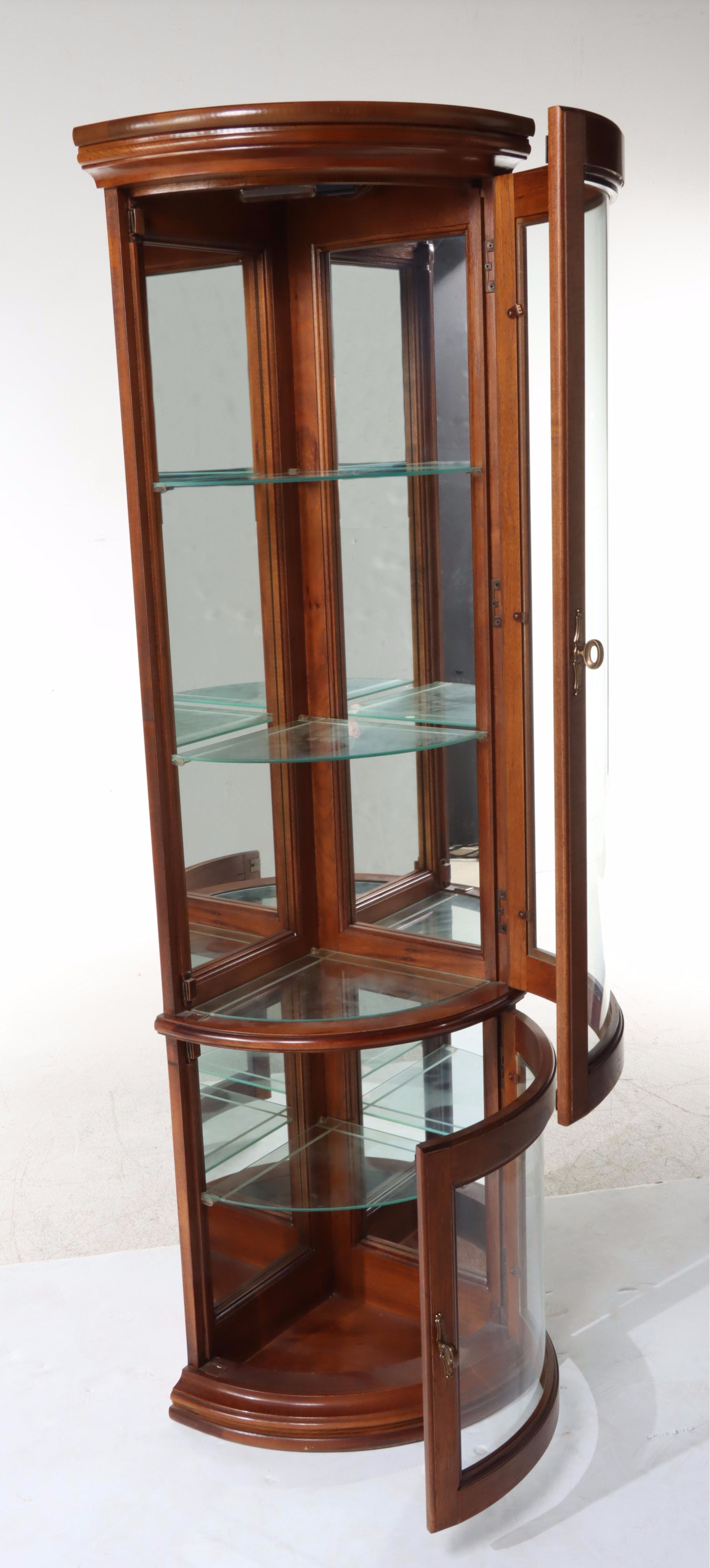 Pulaski Furniture French Provincial Style Corner Cabinet in Oak Finish