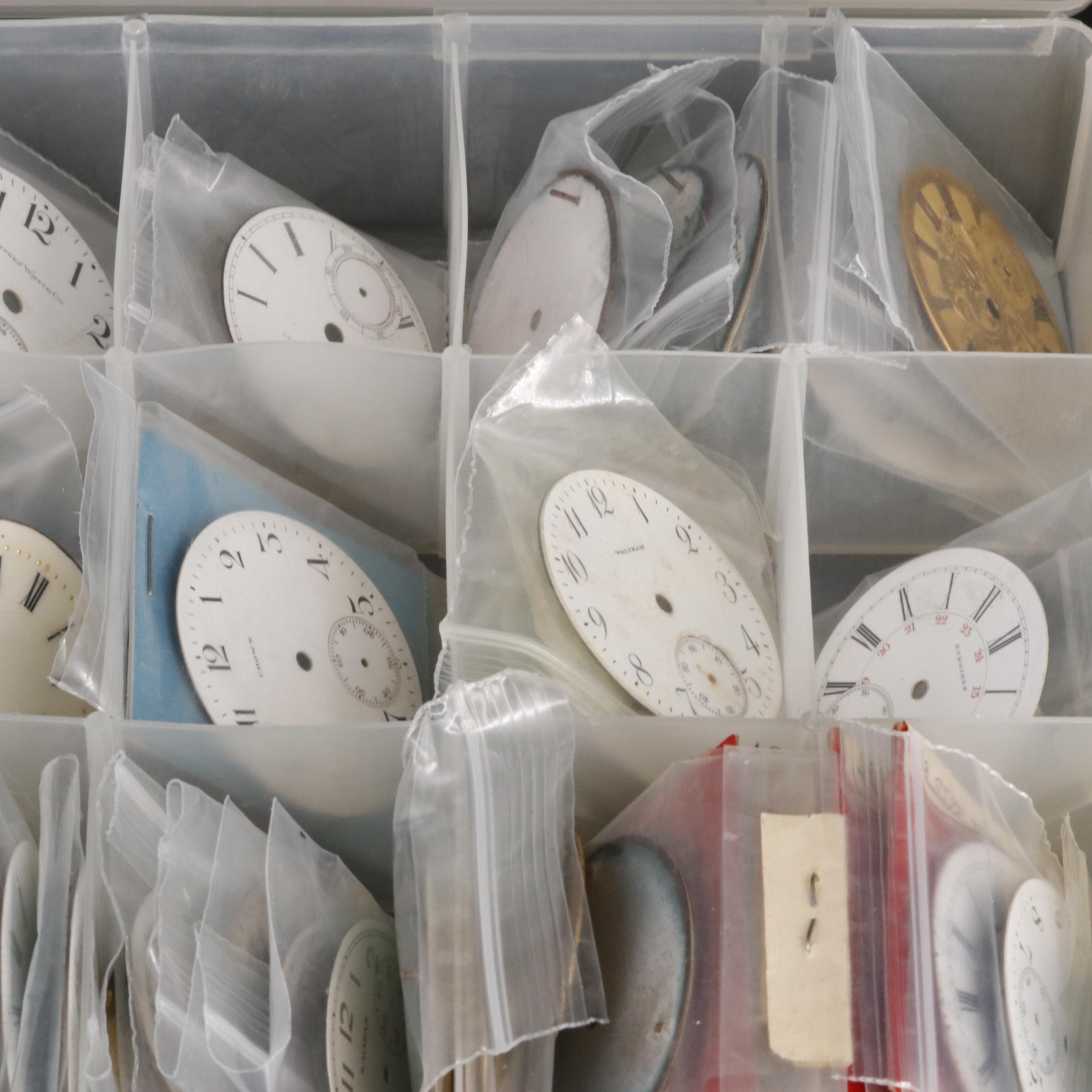 Pocket Watch Face Collection Featuring Hamilton, Longines and Illinois Watch Co.