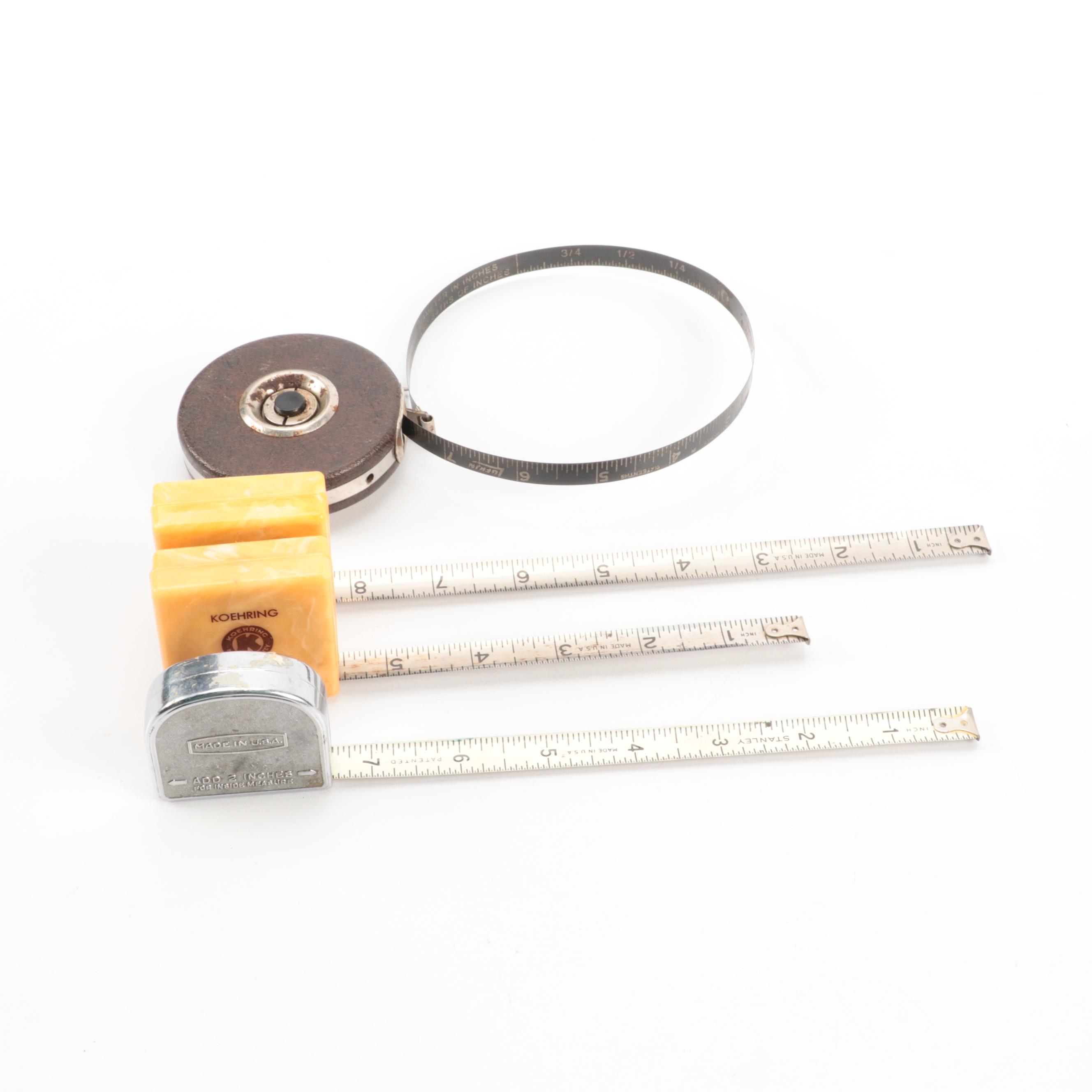 Lufkin, Master, Stanley and Other Tape Measures, Mid-20th Century