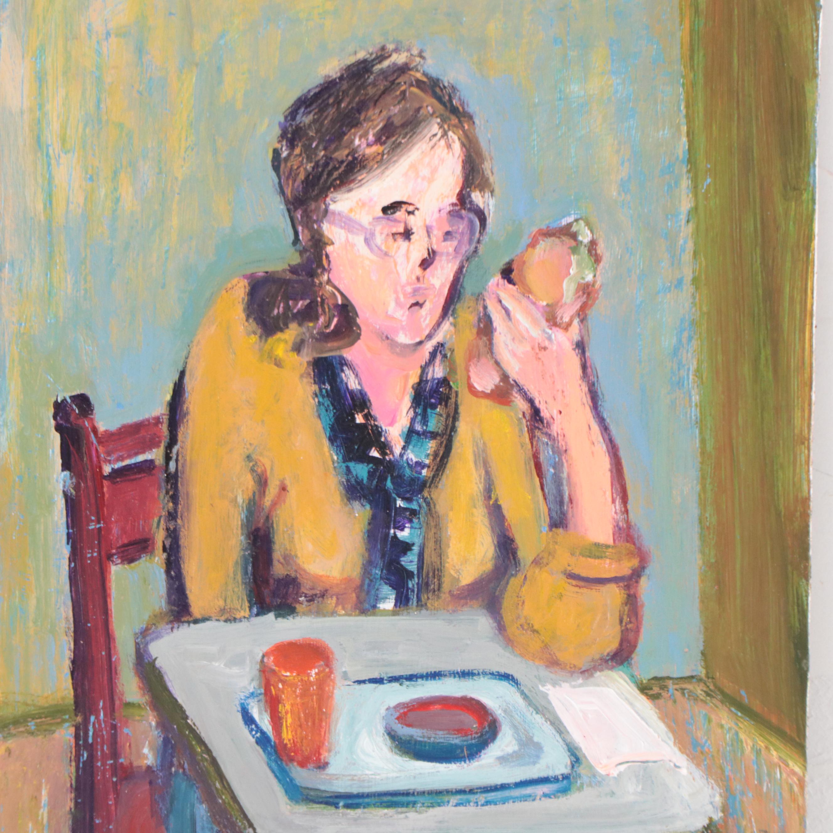 Marina Mozhayeva Oil Painting of Dining Figure