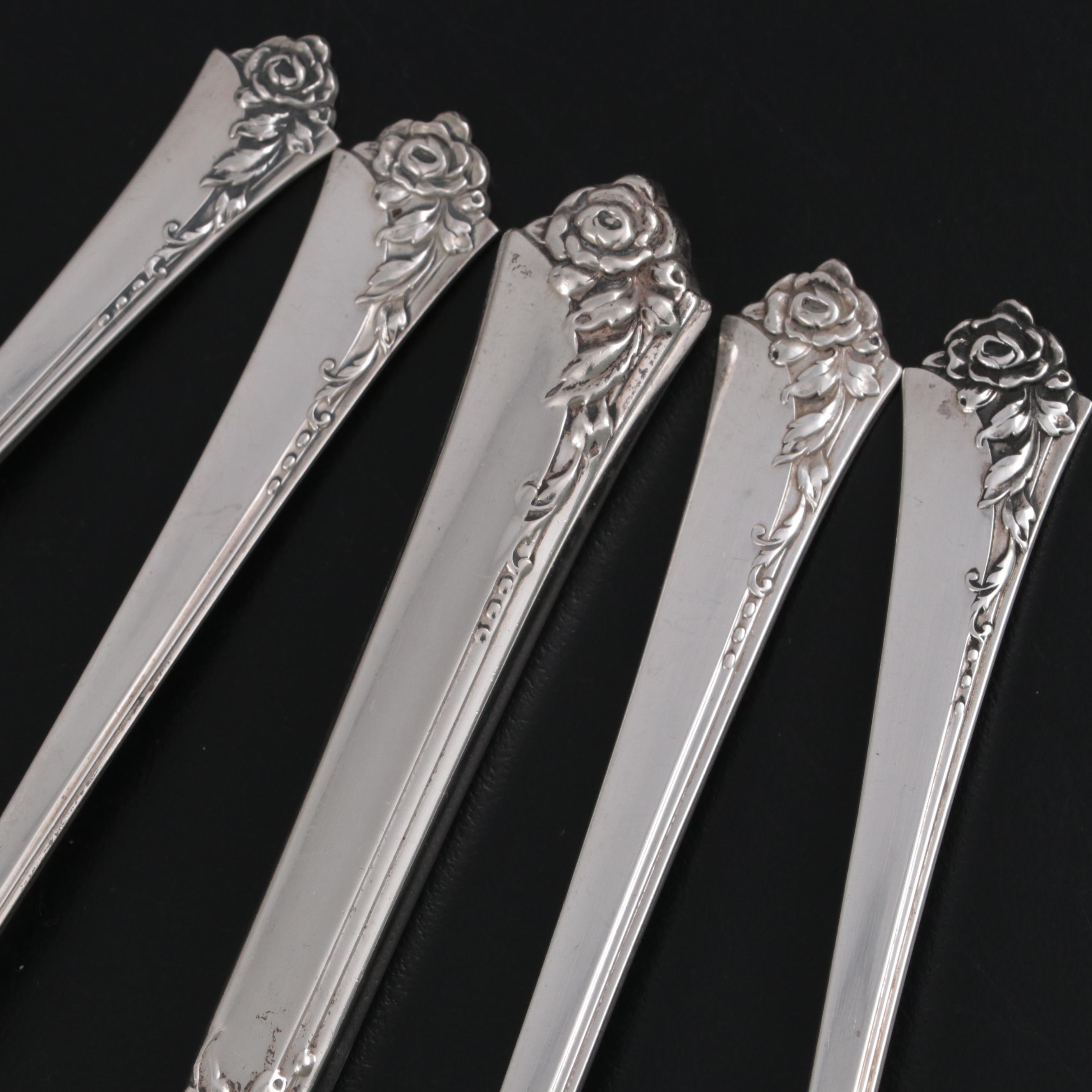 Oneida Heirloom "Damask Rose" Sterling Silver Flatware, Mid-20th Century