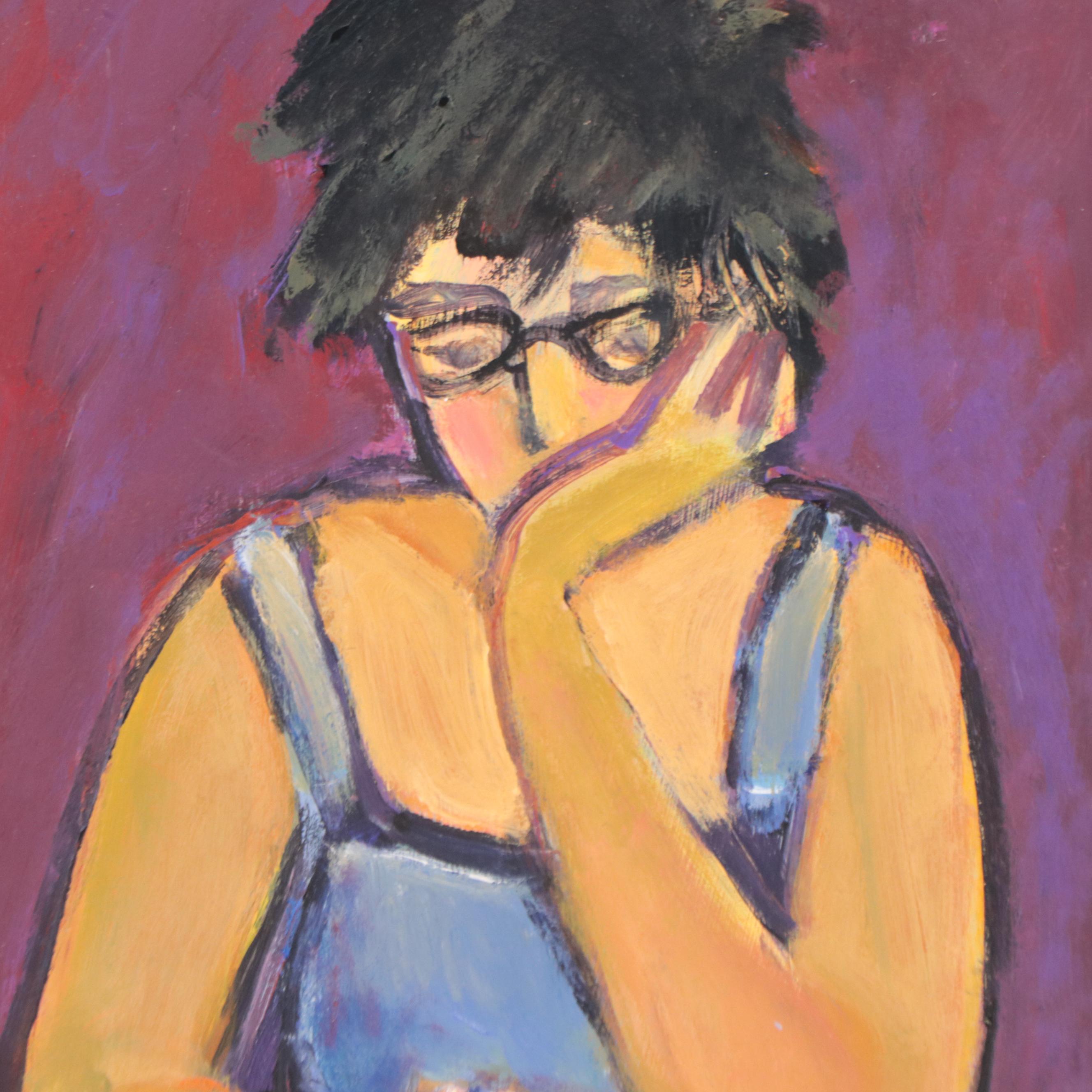 Marina Mozhayeva Oil Portrait of Seated Figure