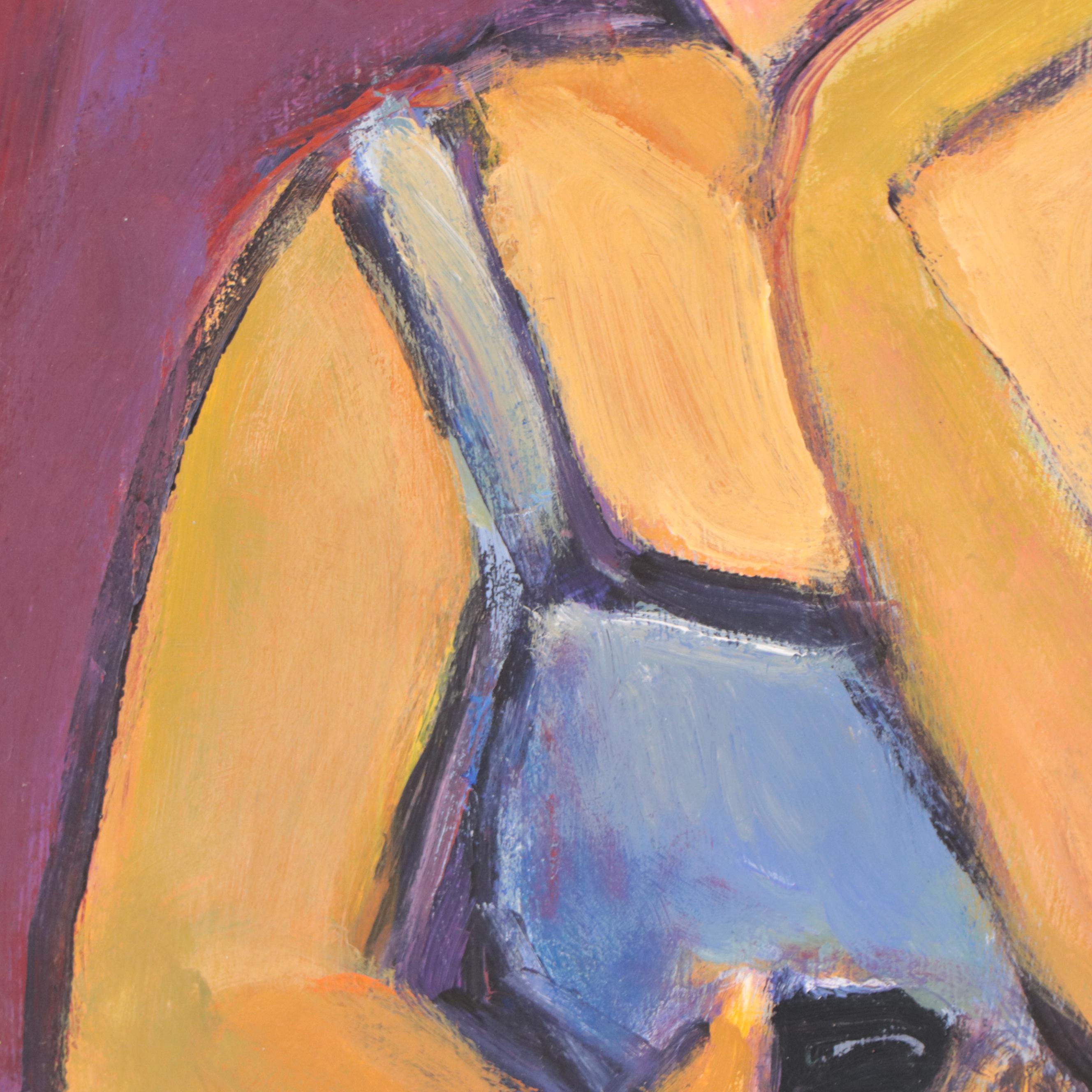 Marina Mozhayeva Oil Portrait of Seated Figure