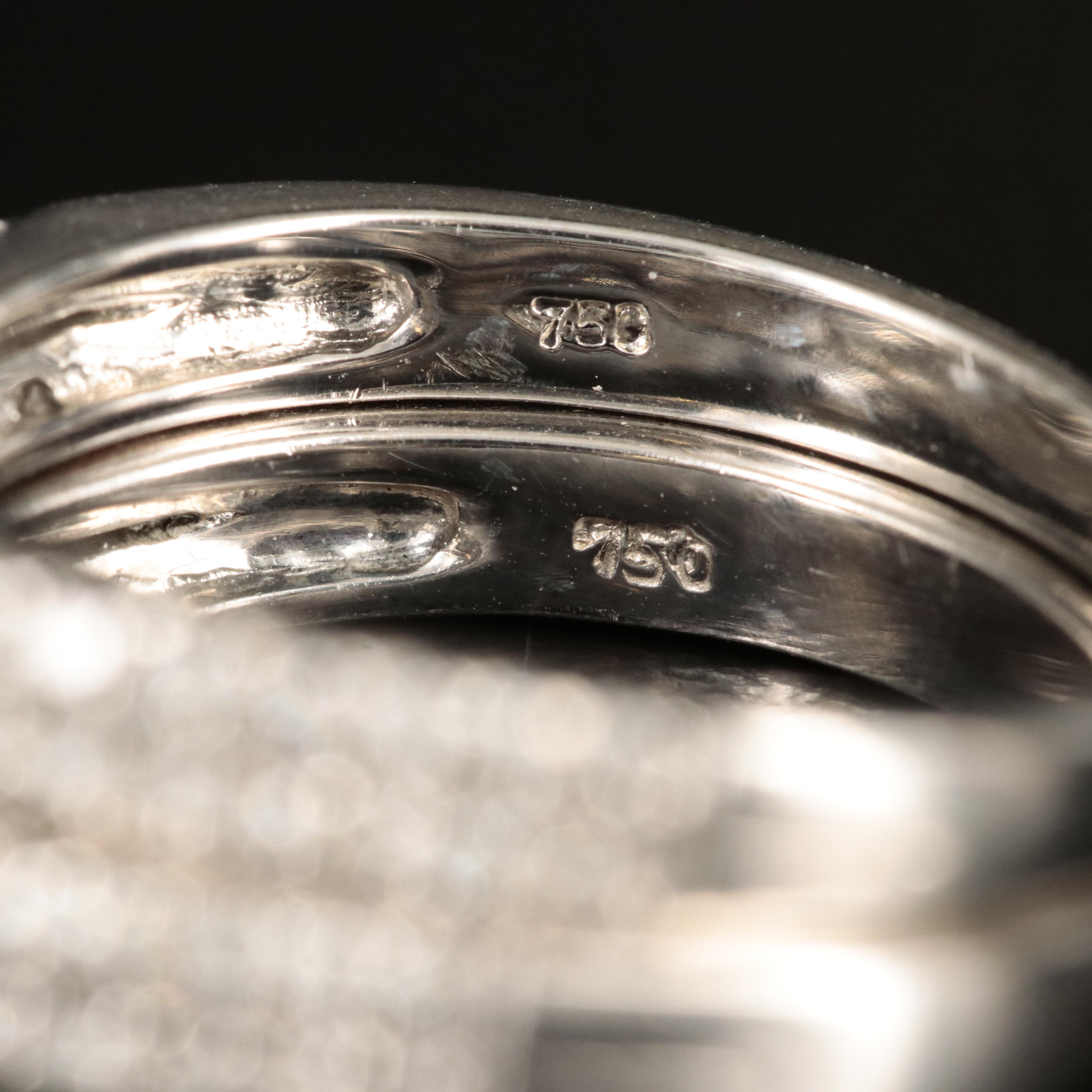 18K 1.02 CTW Diamond Ring and Band Set