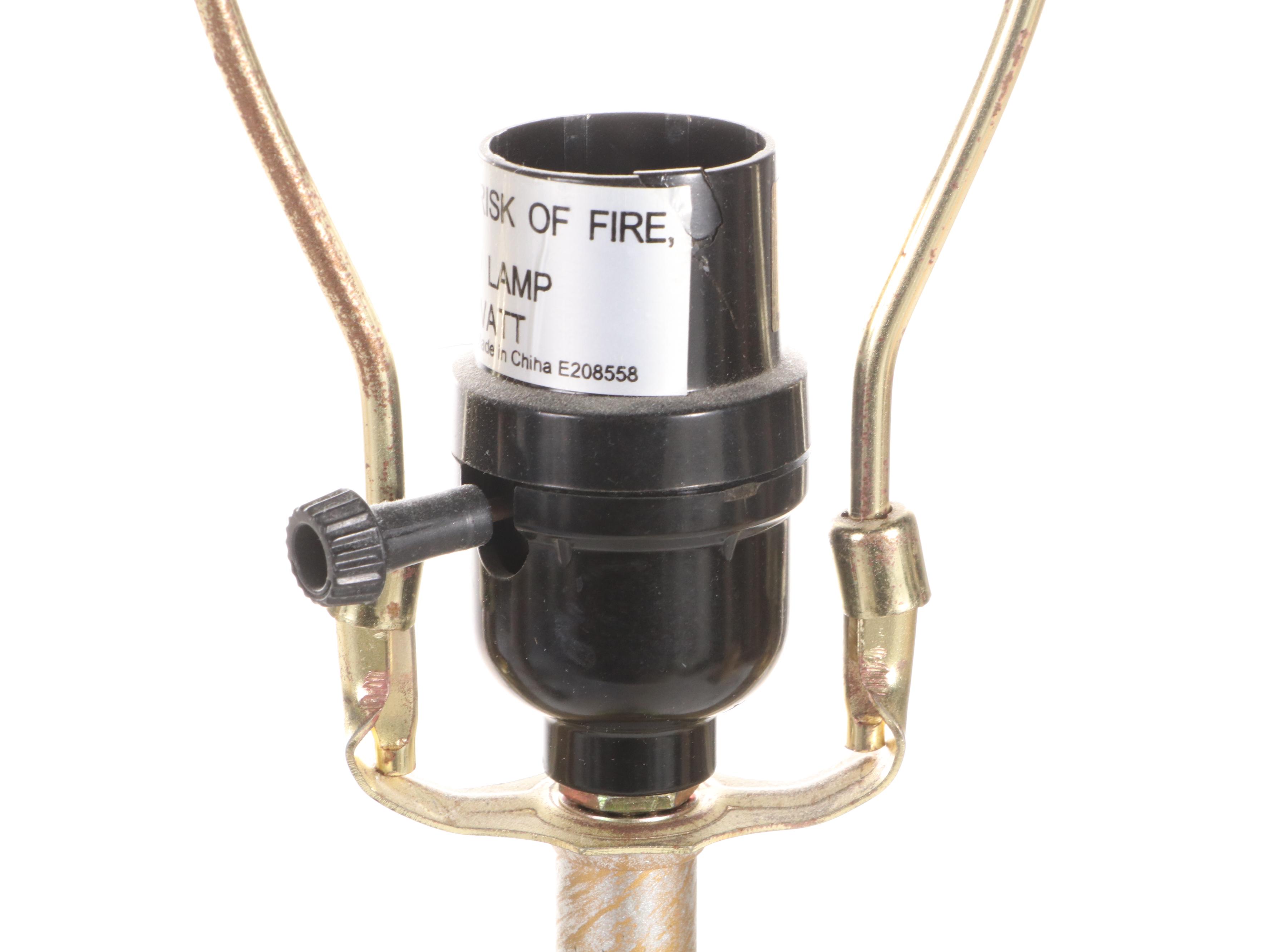 John-Richard Hand-Decorated Composite Lamp with Other Candlestick Table Lamps