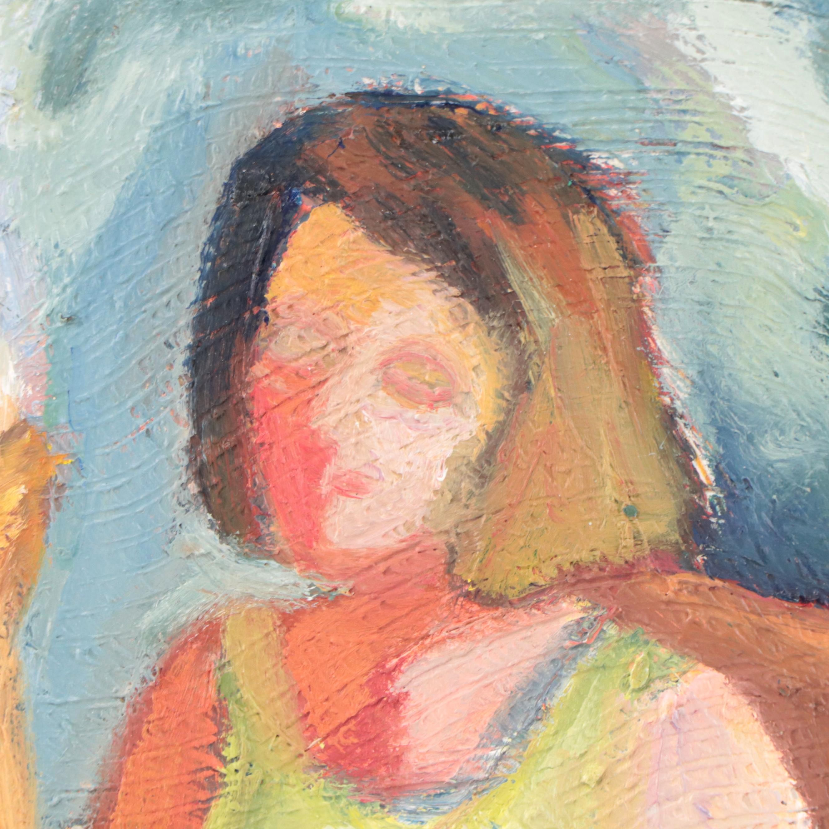 Marina Mozhayeva Oil Painting of Seated Figure, 2010