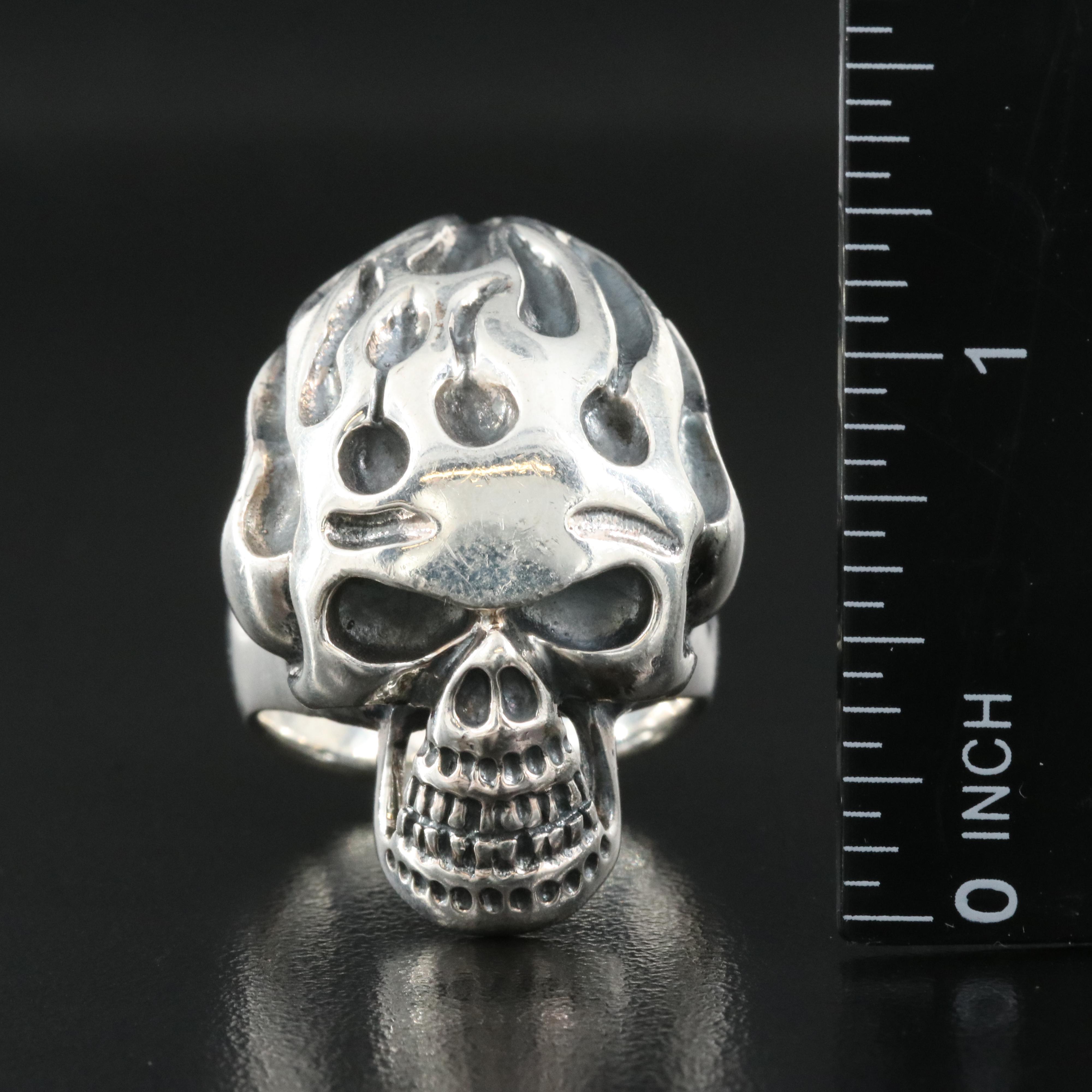 Sterling Skull Ring