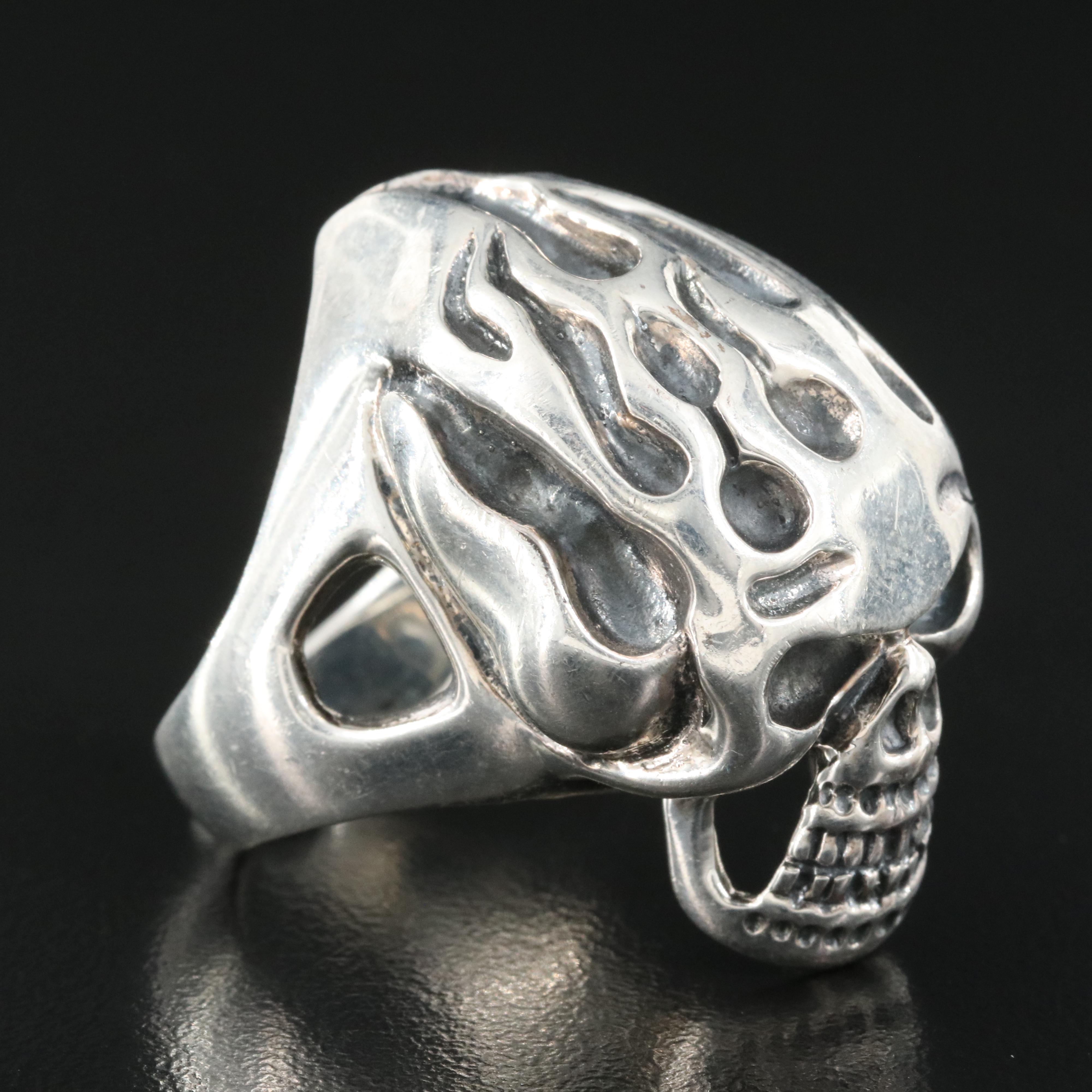 Sterling Skull Ring