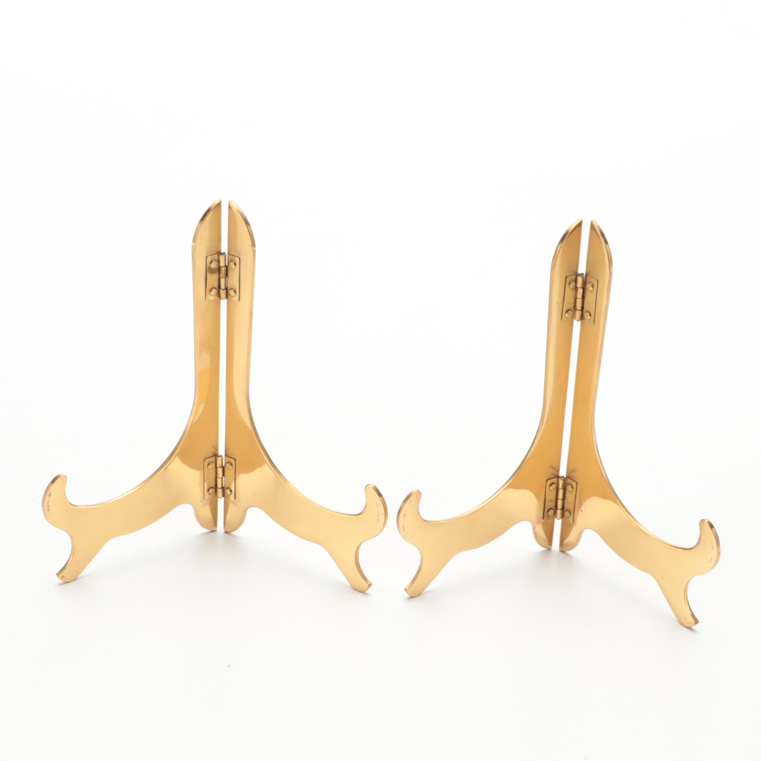 Brass and Brass Plated Candle Holders, Plate Stands, Bells and More Home Décor