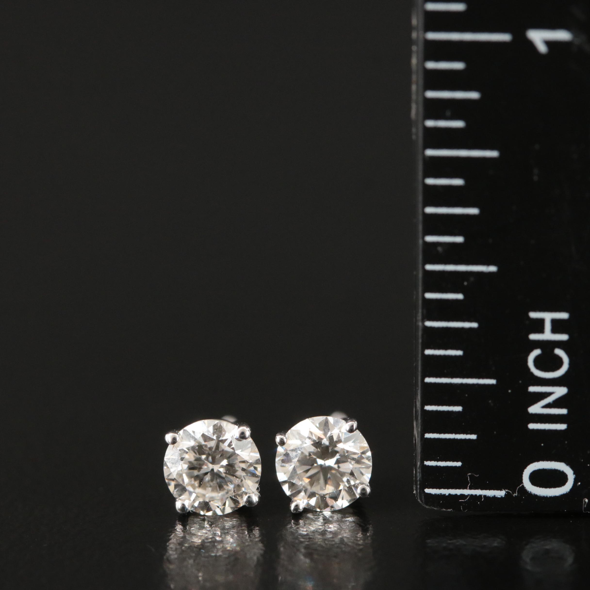 14K 1.05 CTW Lab Grown Diamond Stud Earrings