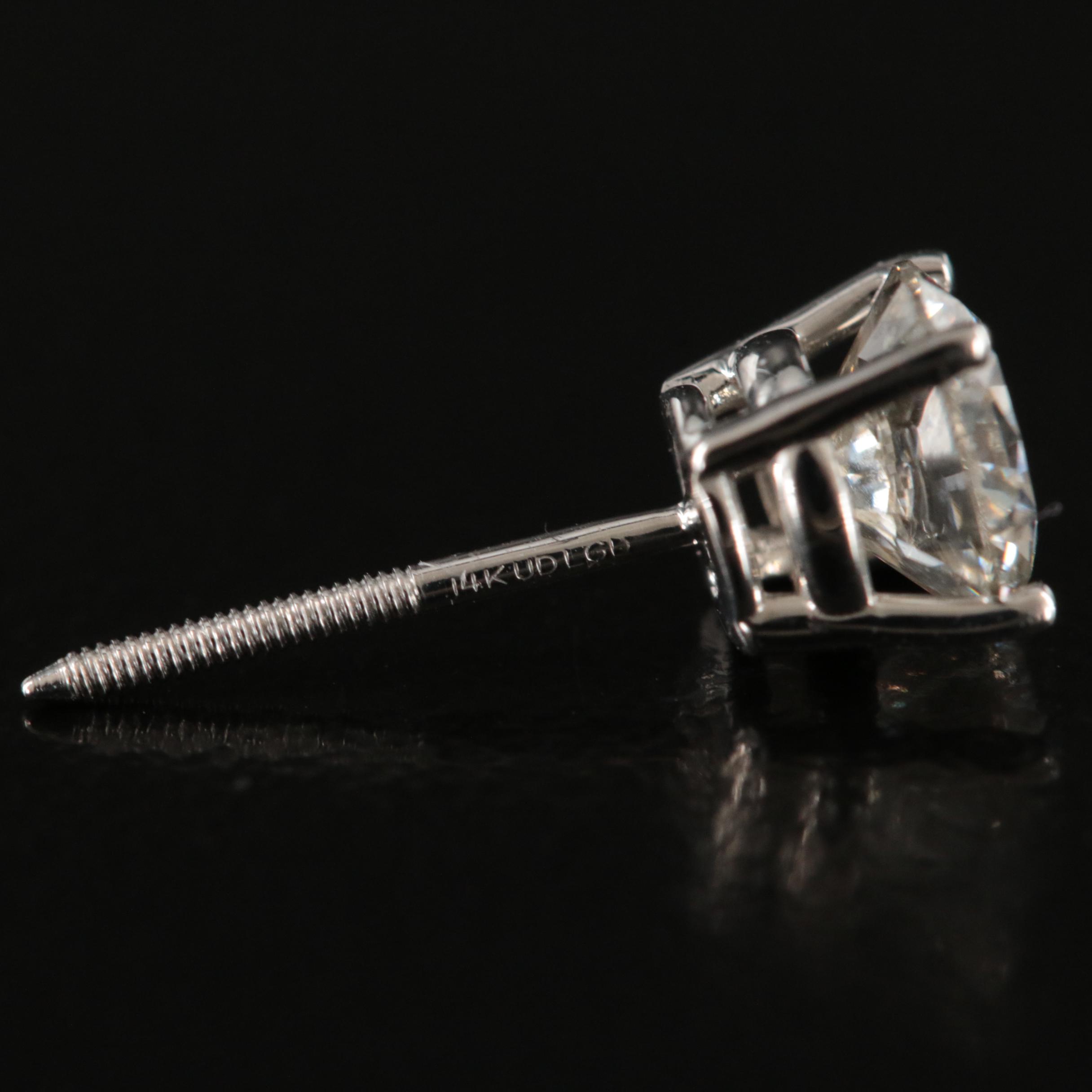 14K 1.05 CTW Lab Grown Diamond Stud Earrings