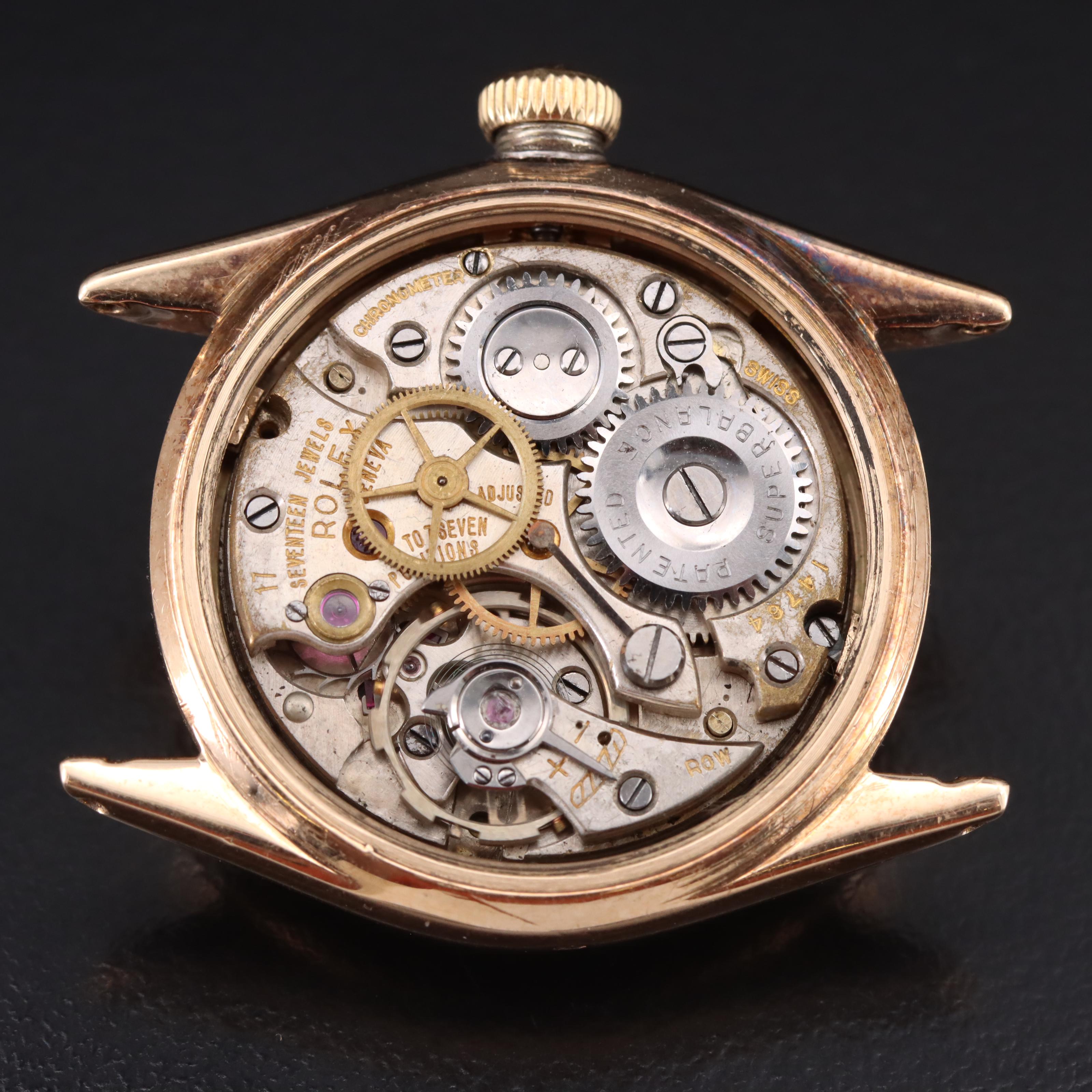 1940s Rolex Oyster Speedking 14K Precision Watch