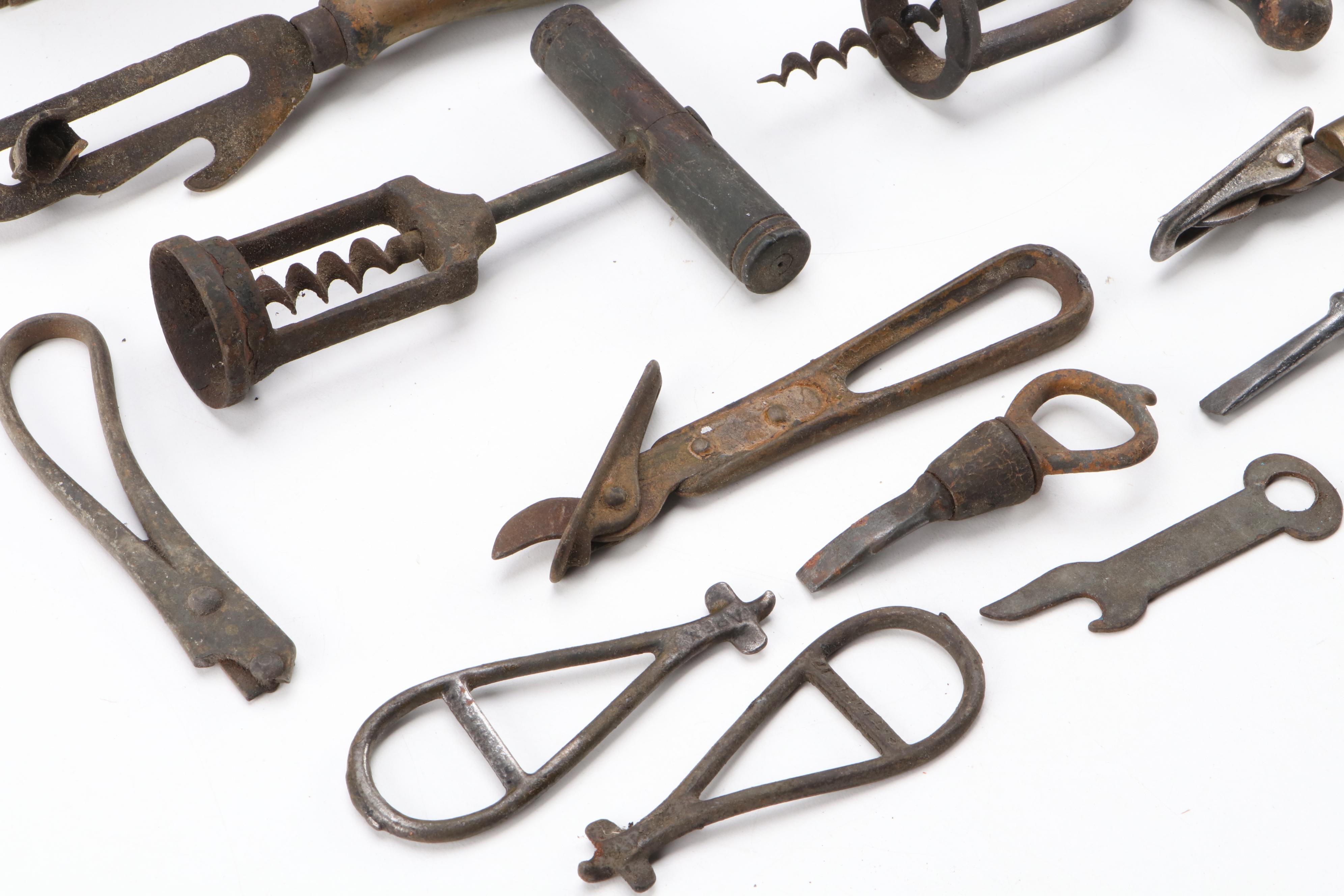 Shankin Mfg "Storm King" Smudge Pot with Wood Boxes, Metal Bar Tools and Others