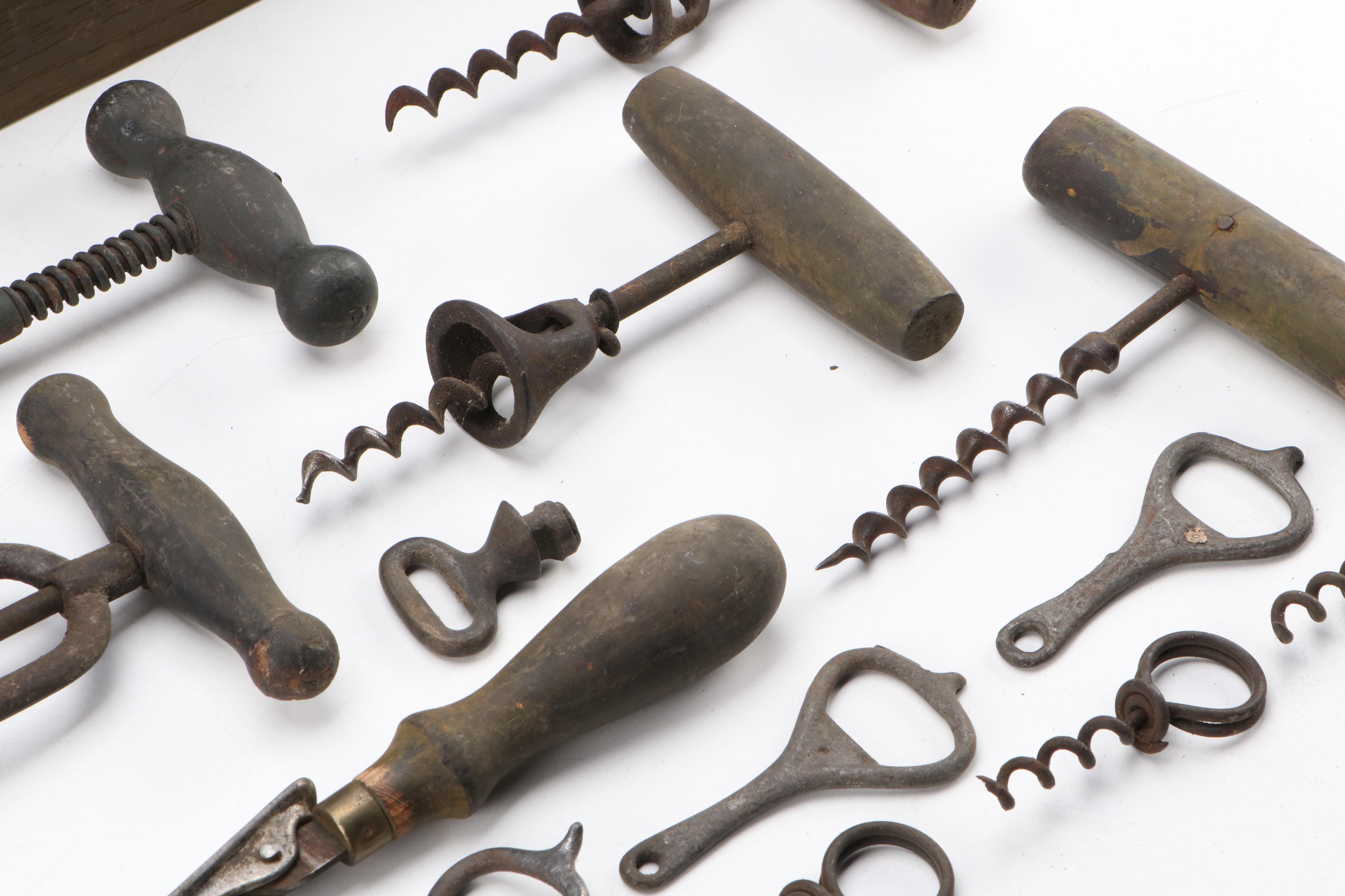 Shankin Mfg "Storm King" Smudge Pot with Wood Boxes, Metal Bar Tools and Others