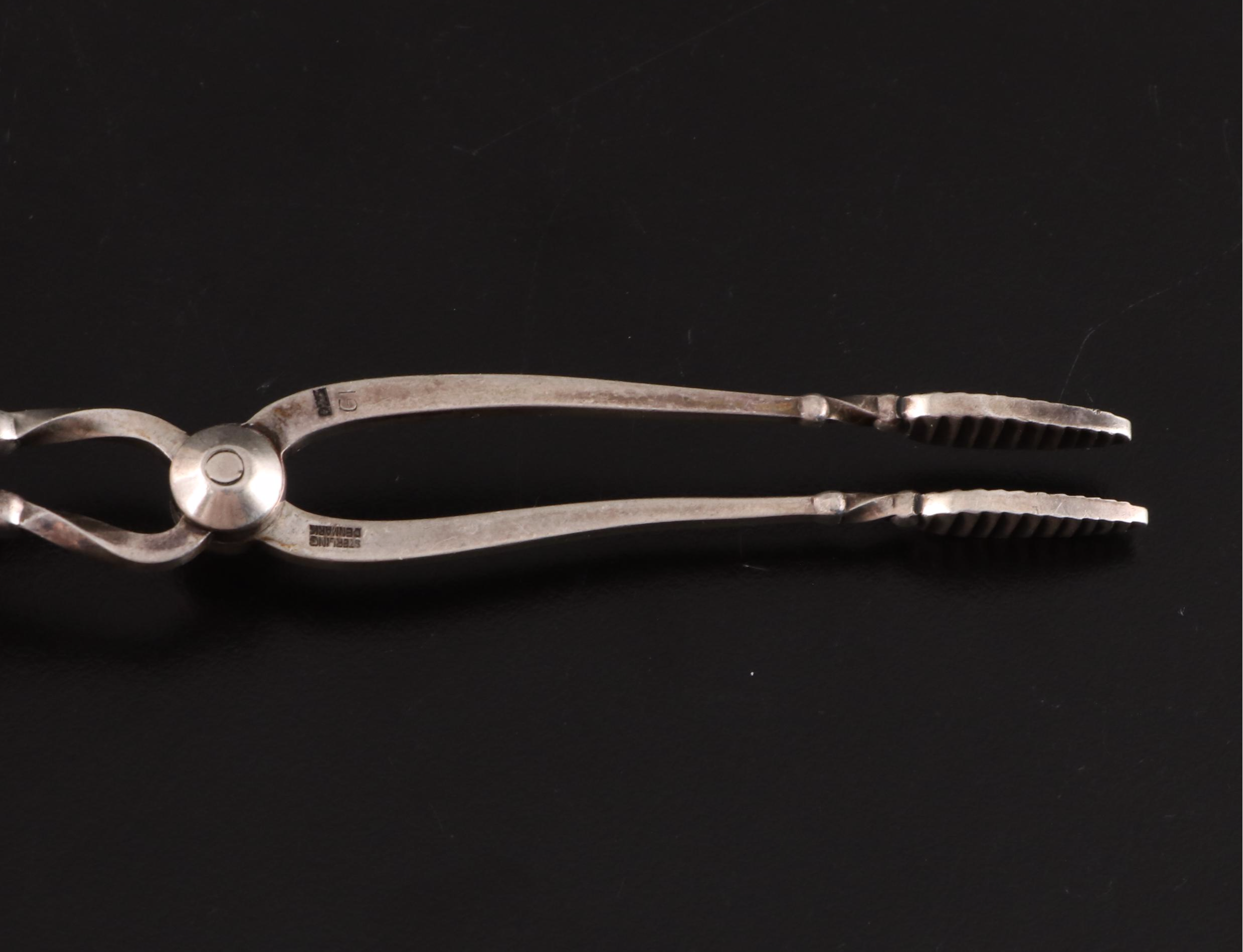 Georg Jensen Danish Modern Sterling Silver Tongs