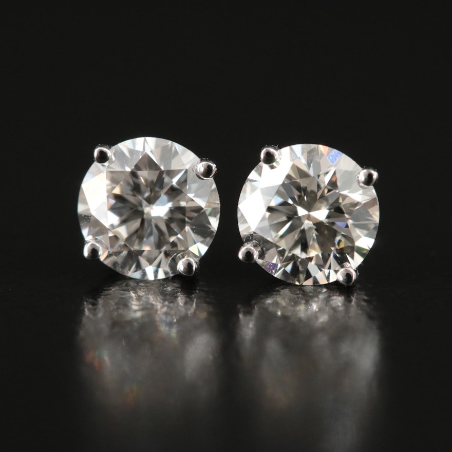 14K 1.15 CTW Lab Grown Diamond Stud Earrings
