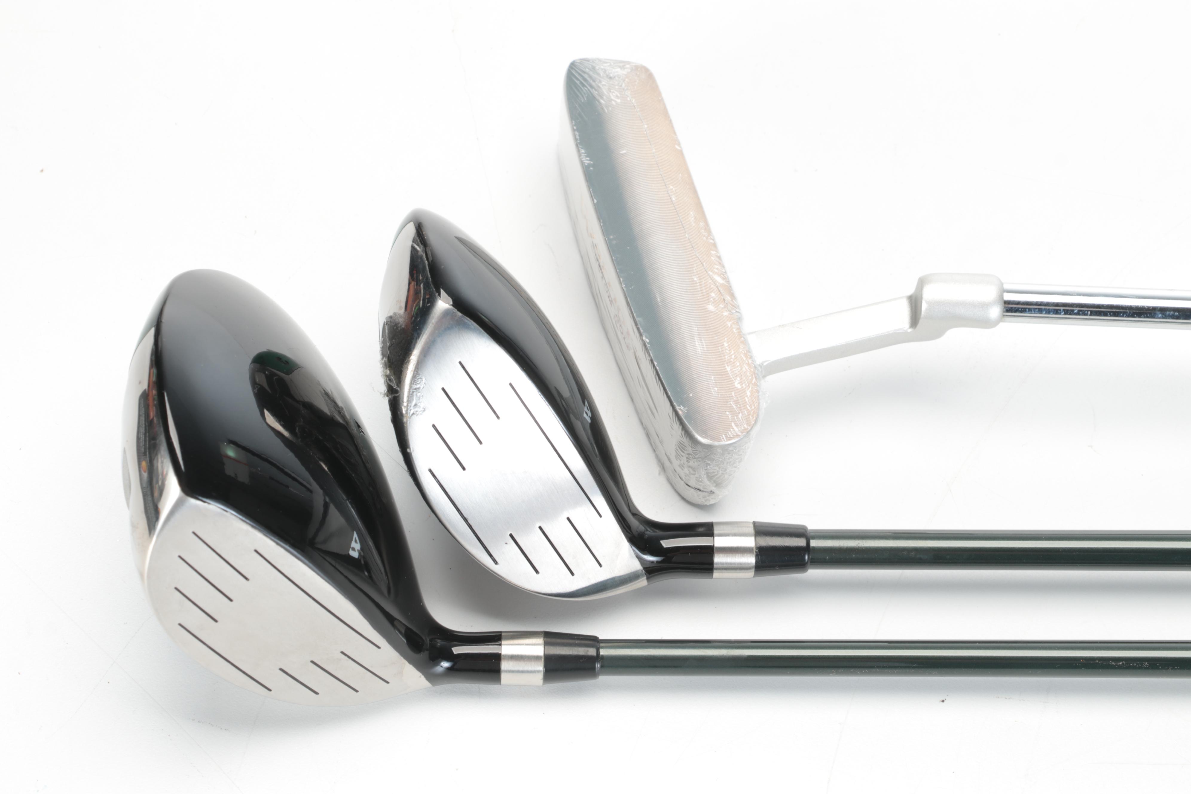 Warrior Custom Fairway Woods and Putter with Other Gear