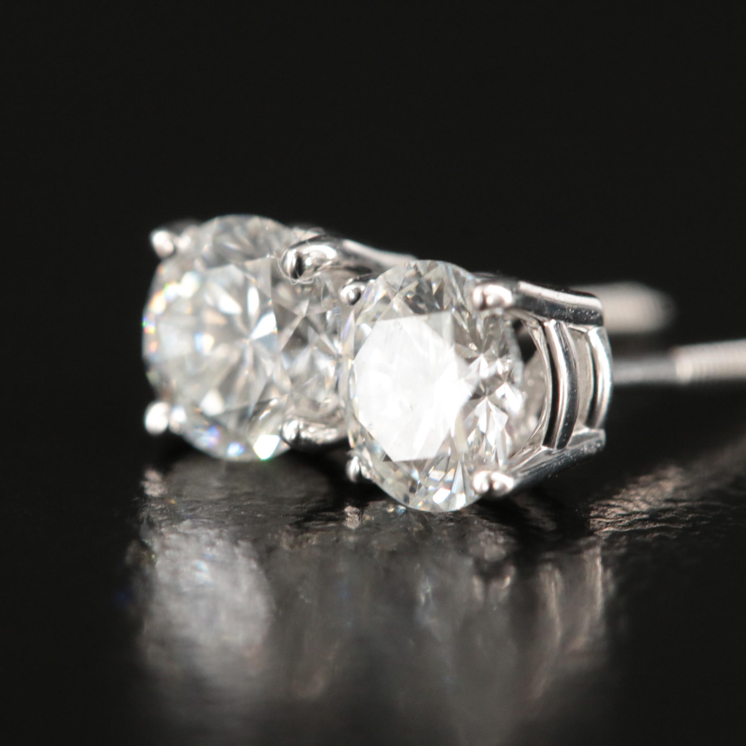 14K 0.90 CTW Lab Grown Diamond Stud Earrings