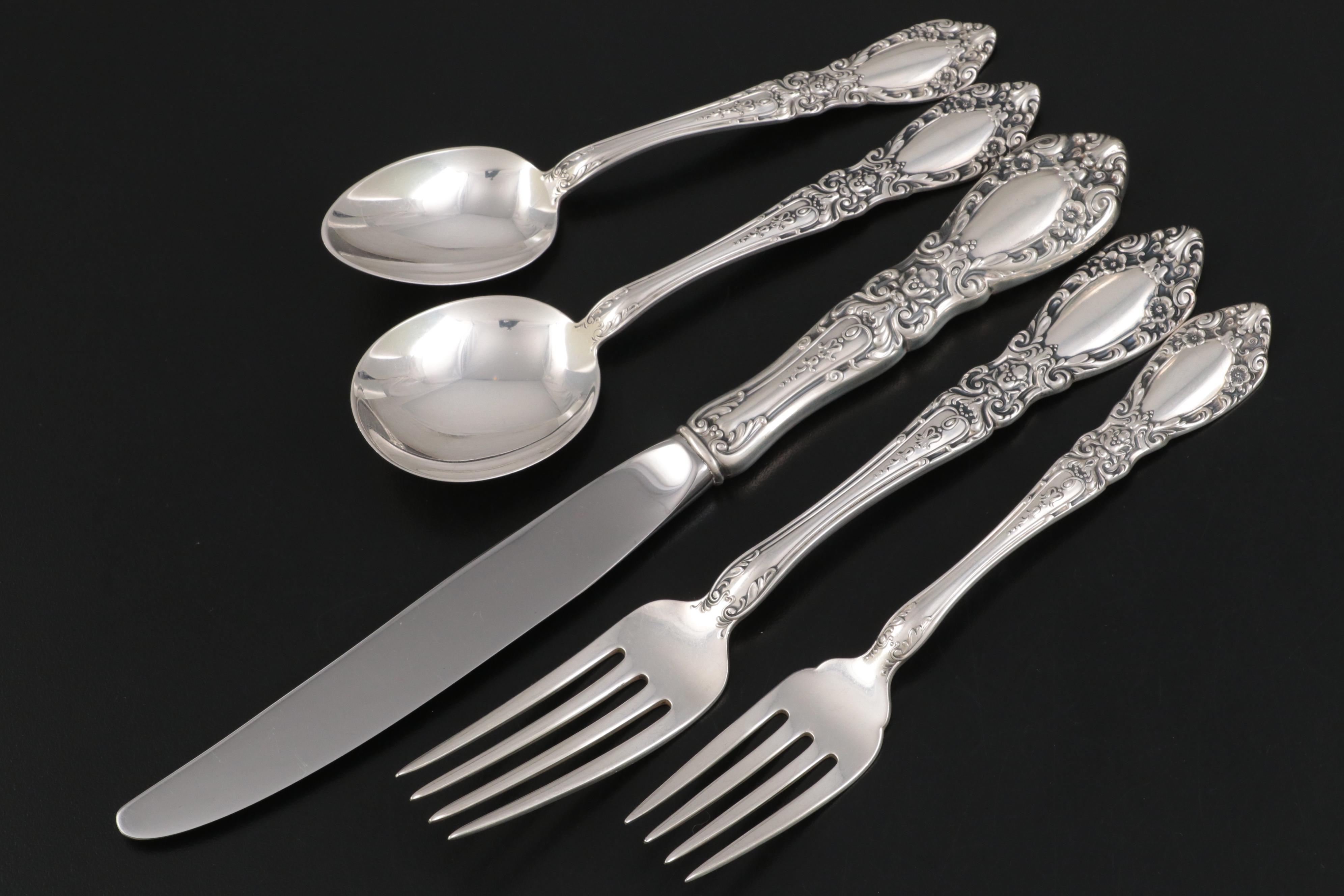 Alvin "Prince Eugene" Sterling Silver Flatware and Serving Utensils, 1950–1991