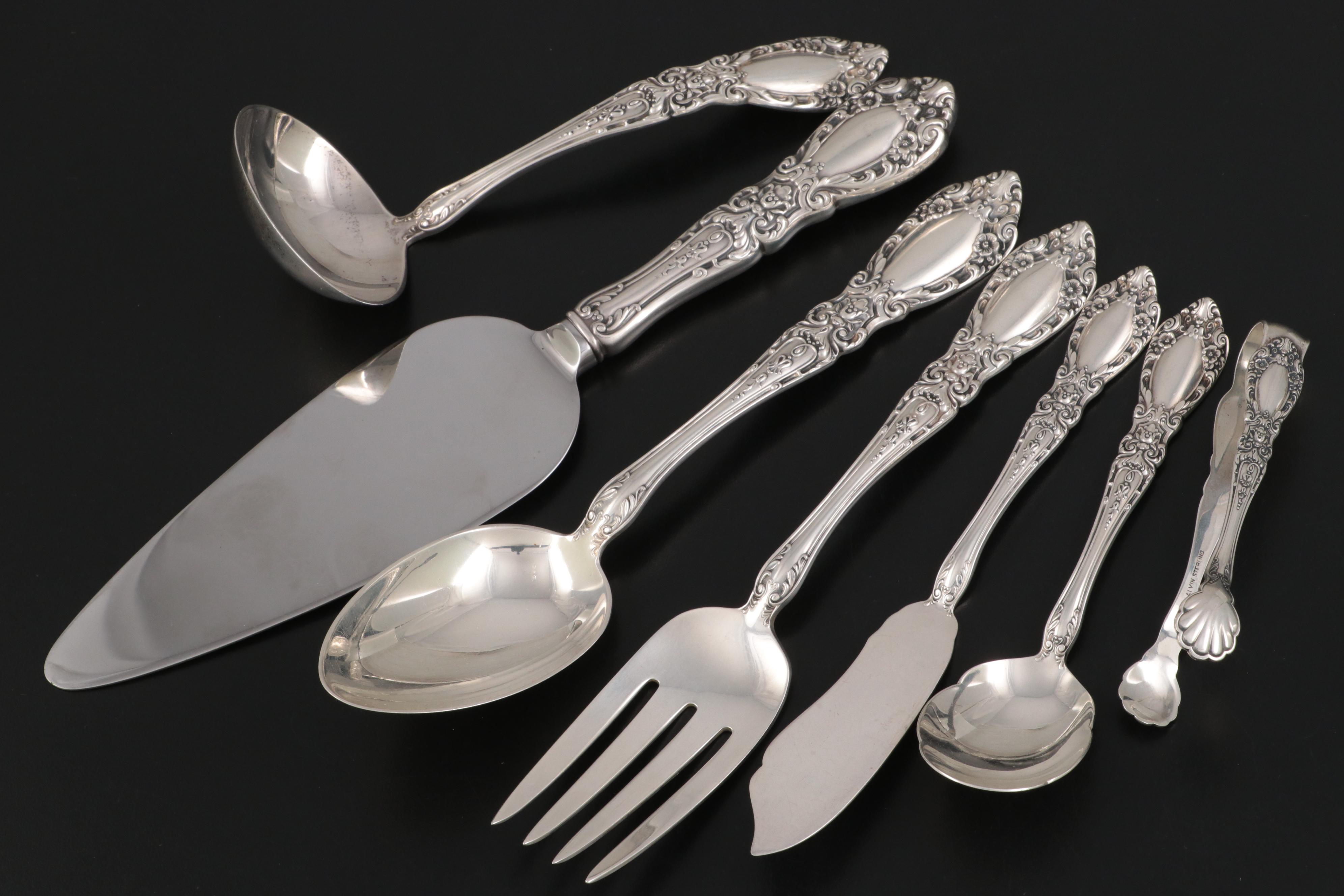 Alvin "Prince Eugene" Sterling Silver Flatware and Serving Utensils, 1950–1991