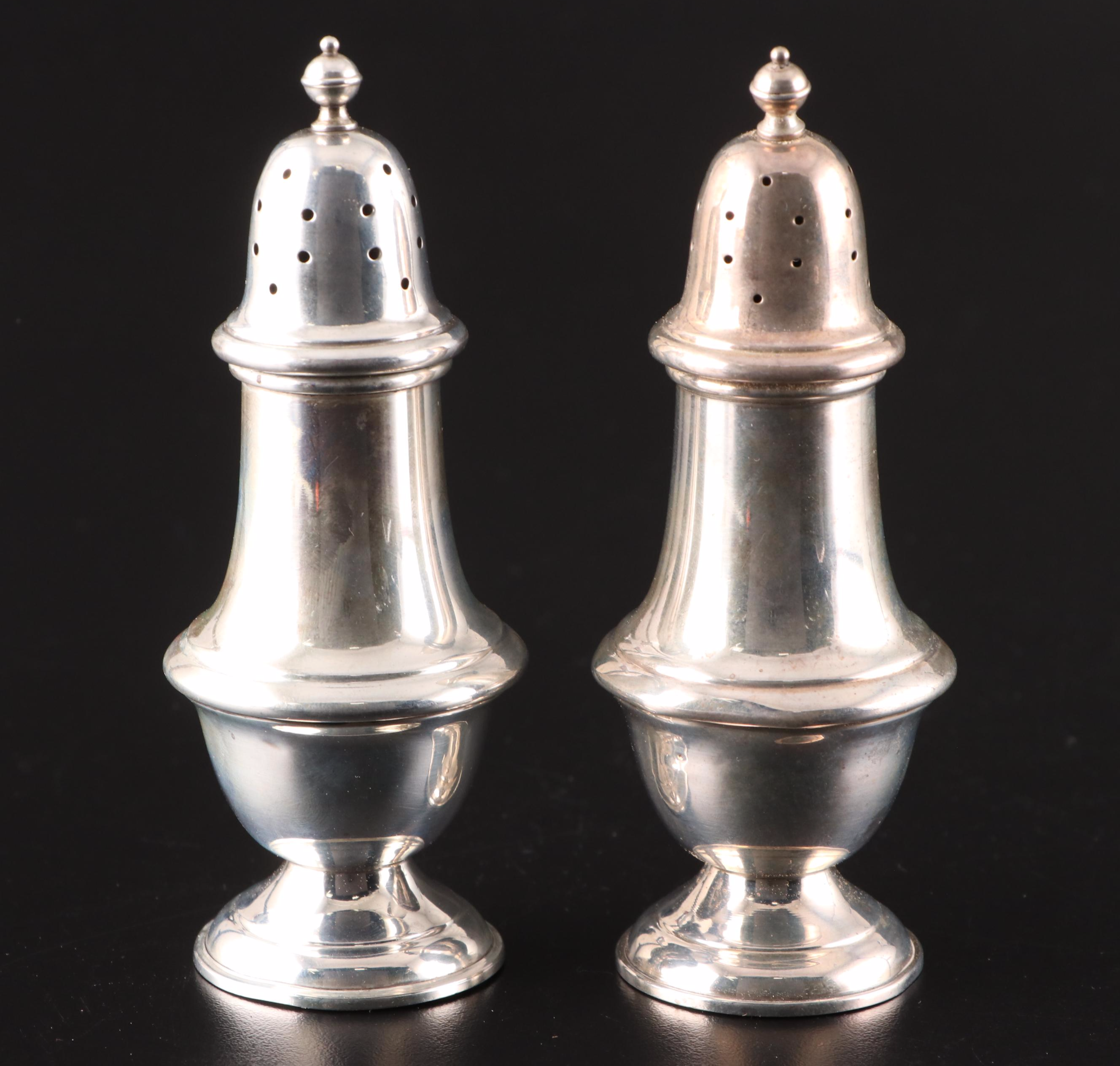 Gorham and Walter Sterling Silver Shakers and Candlesticks