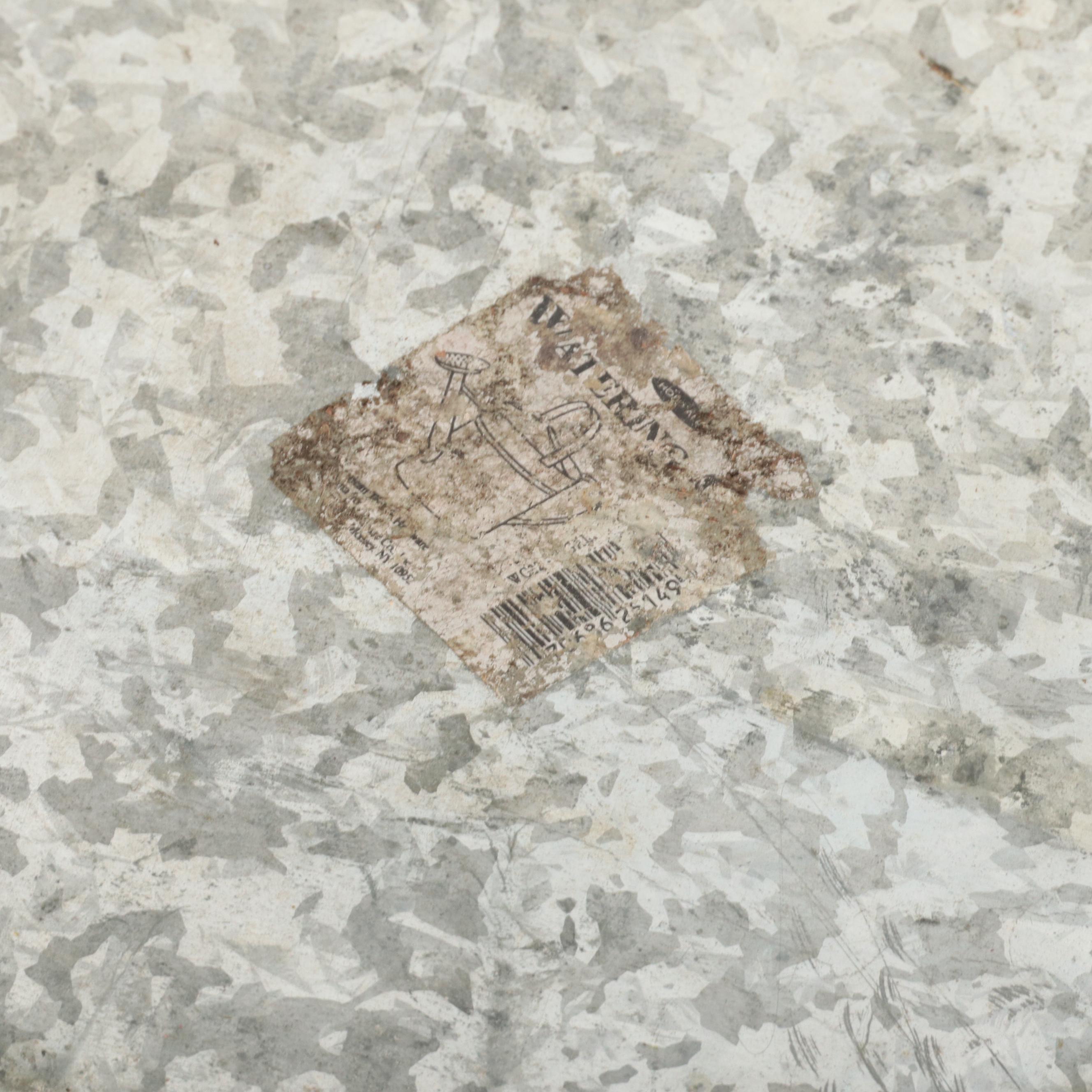 Thomas Pacconi Galvanized Metal Footed Planter With Watering Can