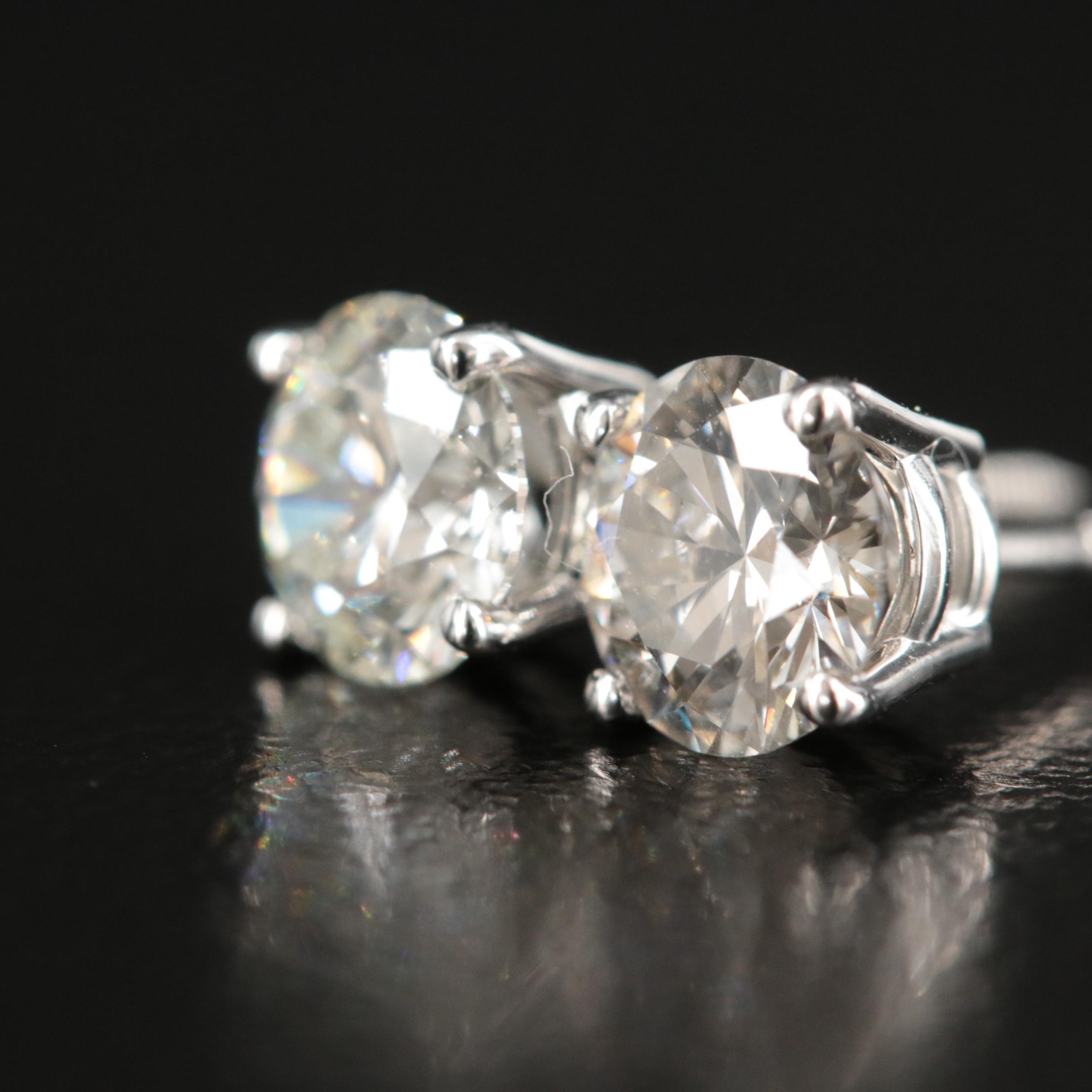 14K 1.20 CTW Lab Grown Diamond Stud Earrings