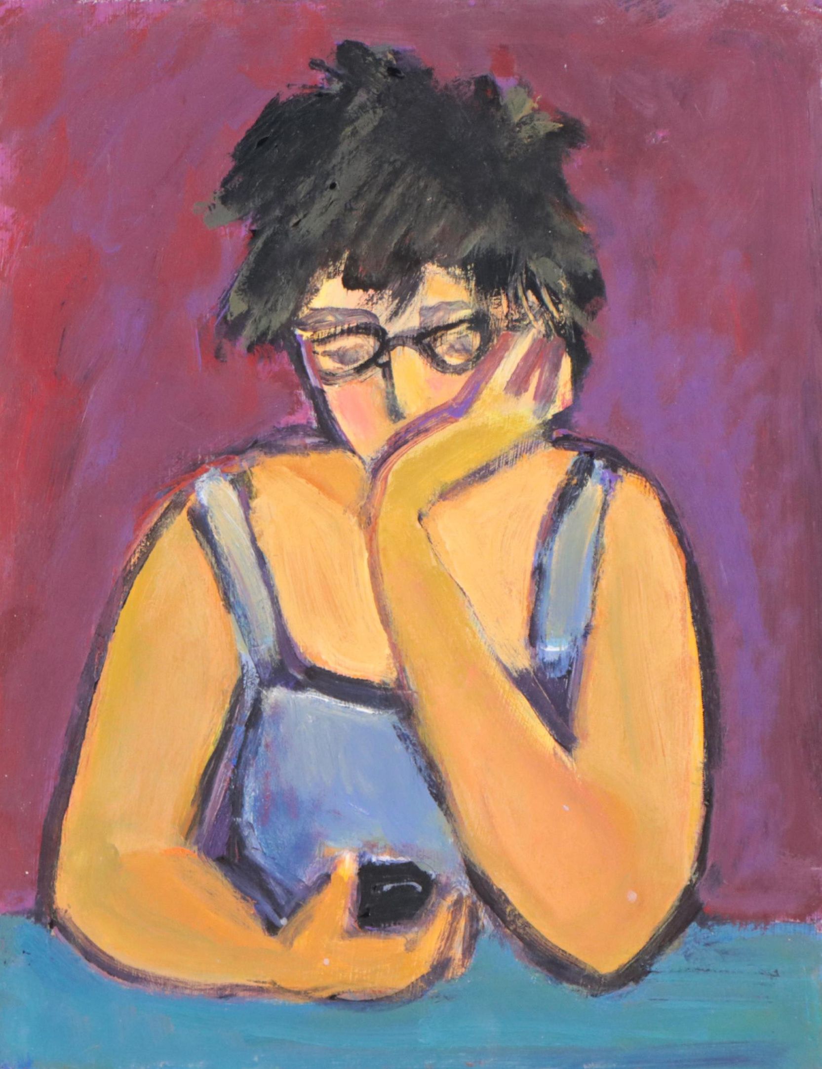 Marina Mozhayeva Oil Portrait of Seated Figure