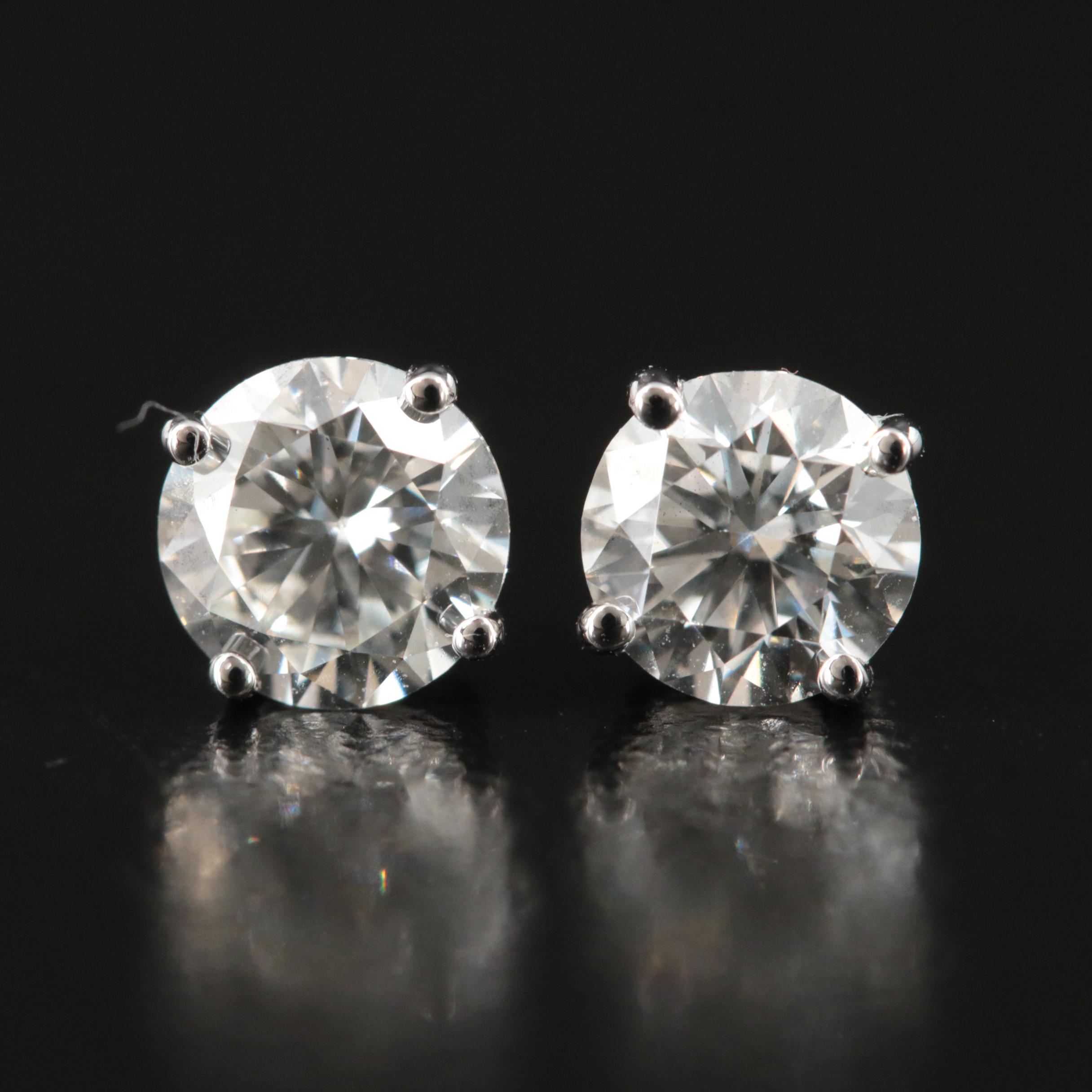 14K 1.03 CTW Lab Grown Diamond Stud Earrings