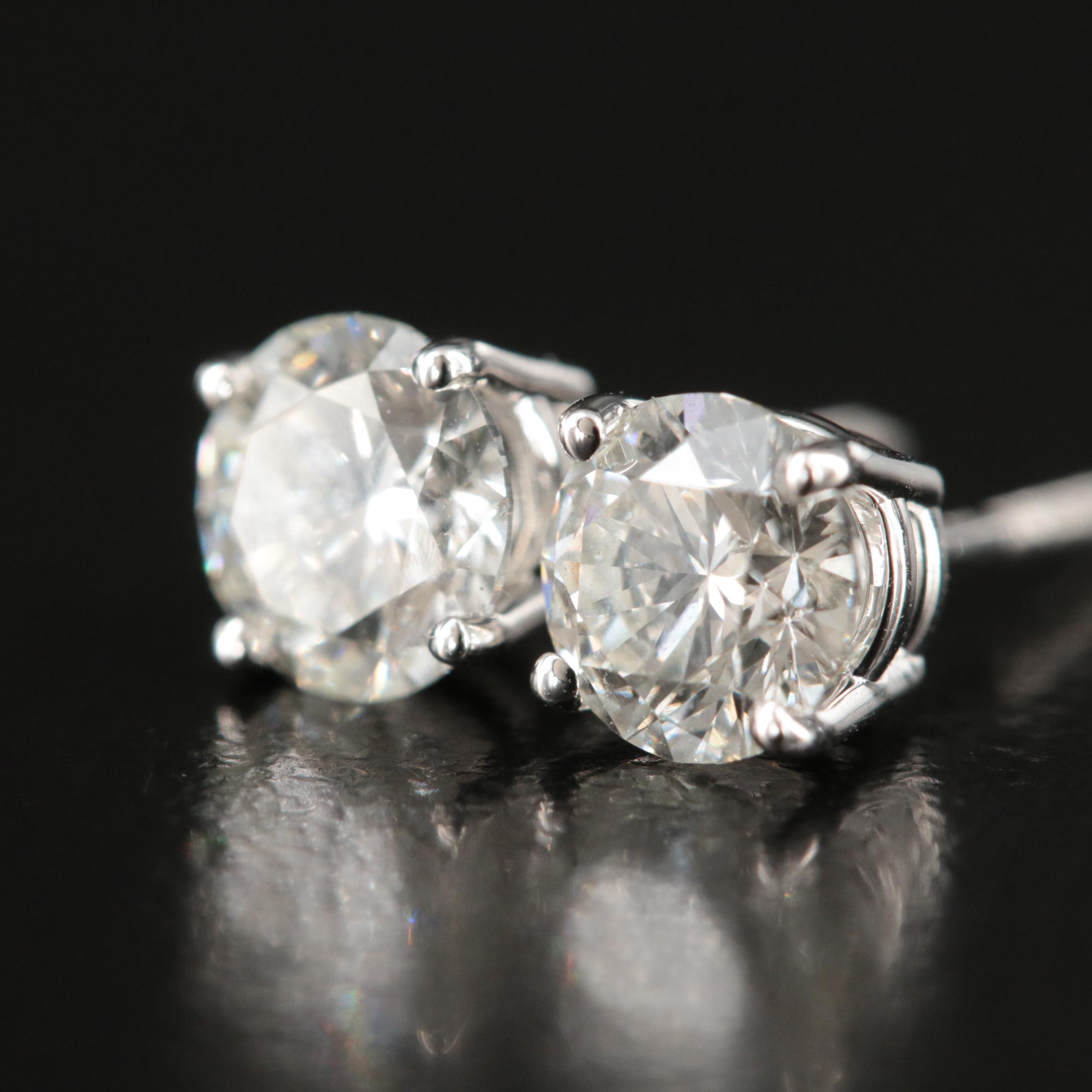 14K 1.03 CTW Lab Grown Diamond Stud Earrings