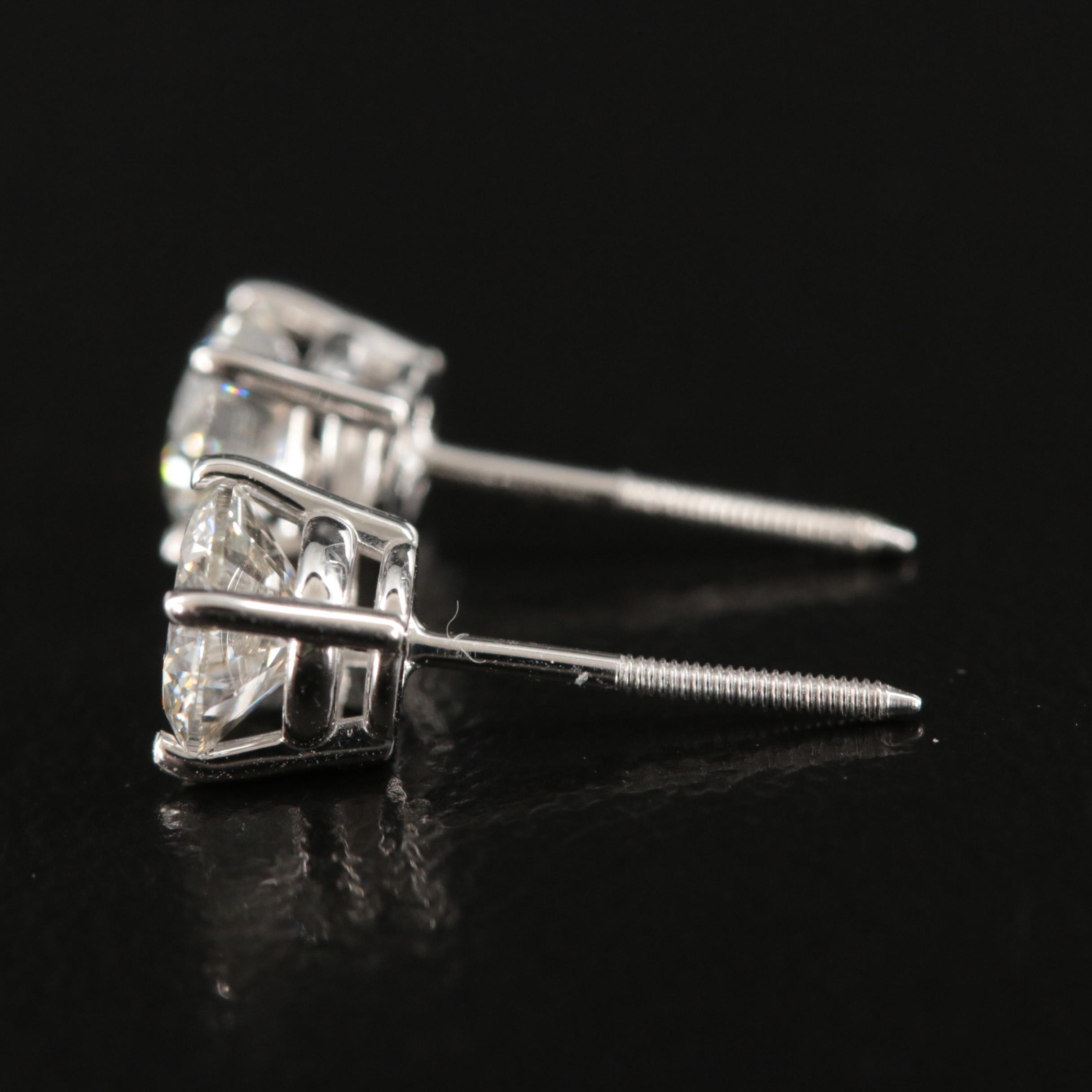 14K 0.96 CTW Lab Grown Diamond Stud Earrings