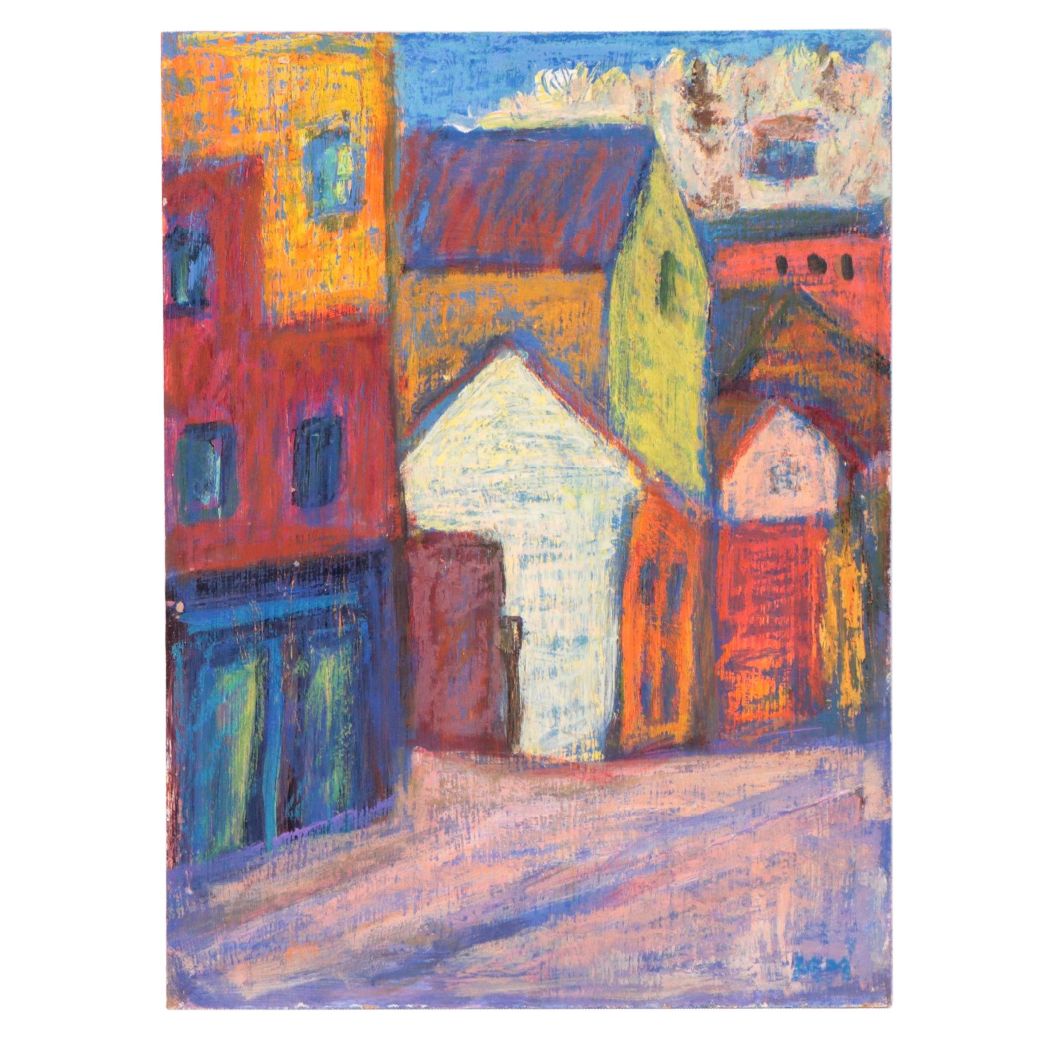 Marina Mozhayeva Street View Mixed Media Painting