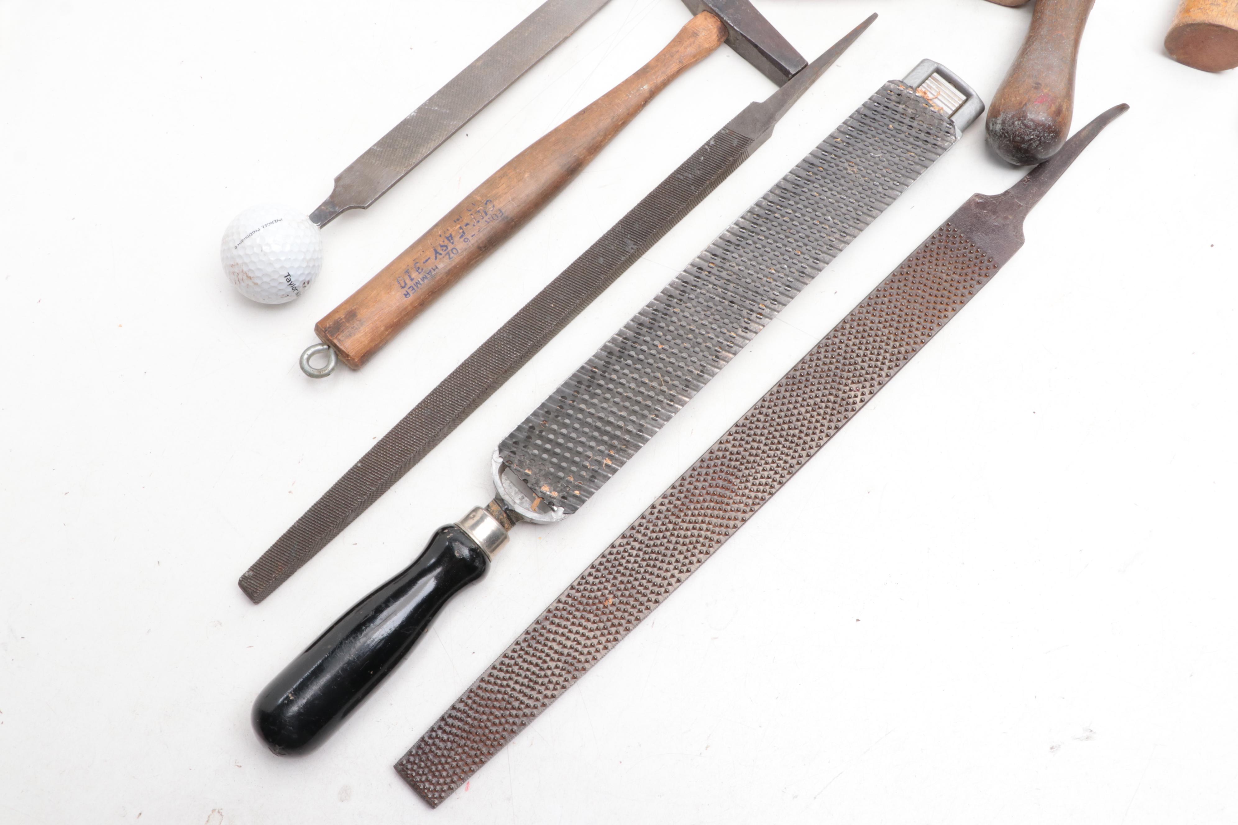 Stanley Brace Drill With Hammer, Mallet, Rasps  and Other Hand Tools