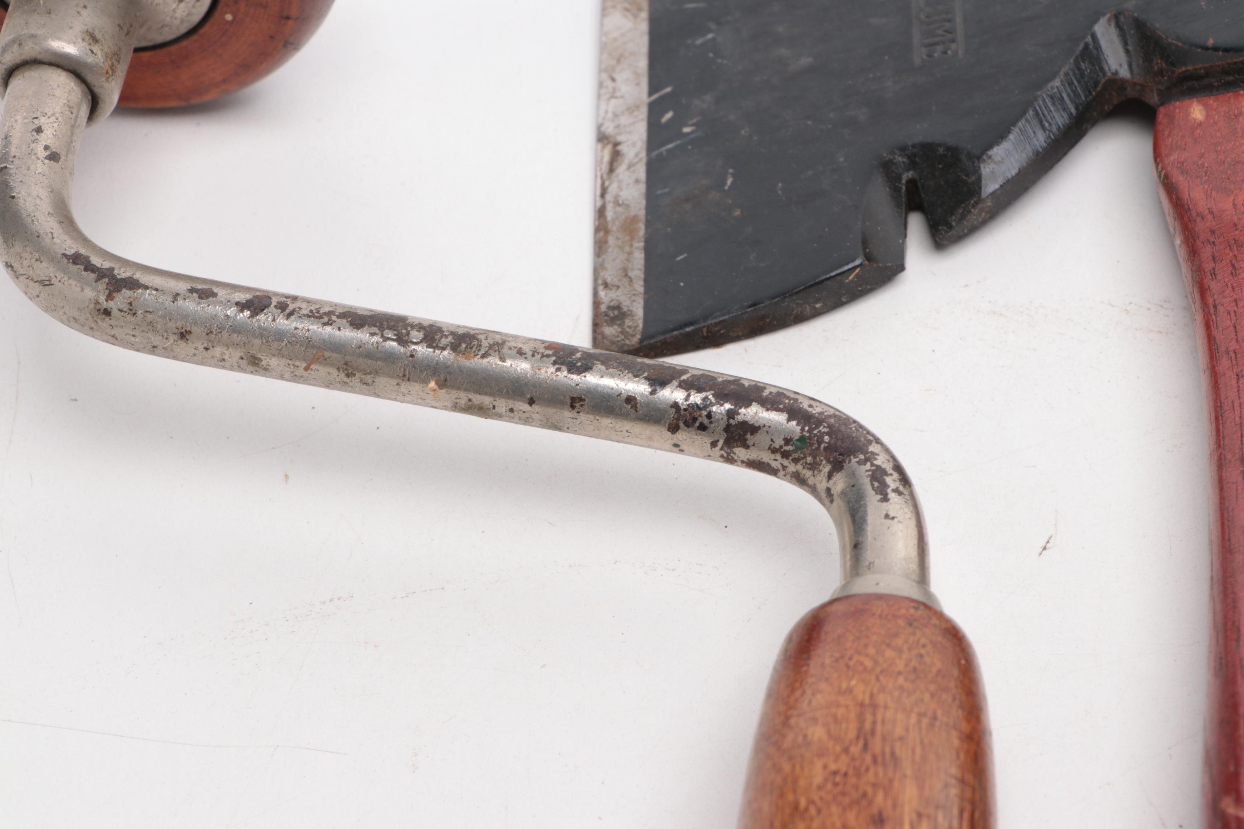Stanley Brace Drill With Hammer, Mallet, Rasps  and Other Hand Tools