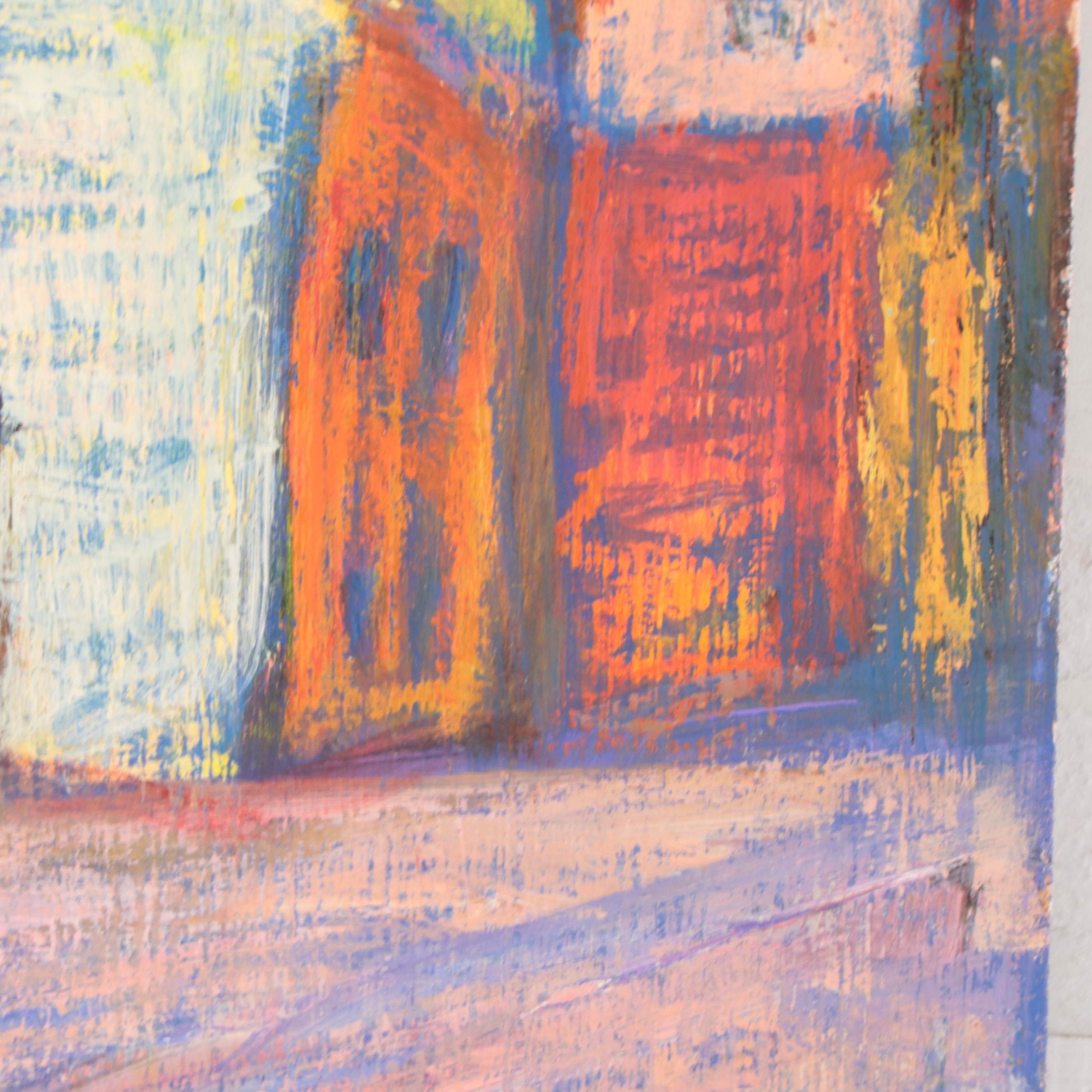 Marina Mozhayeva Street View Mixed Media Painting