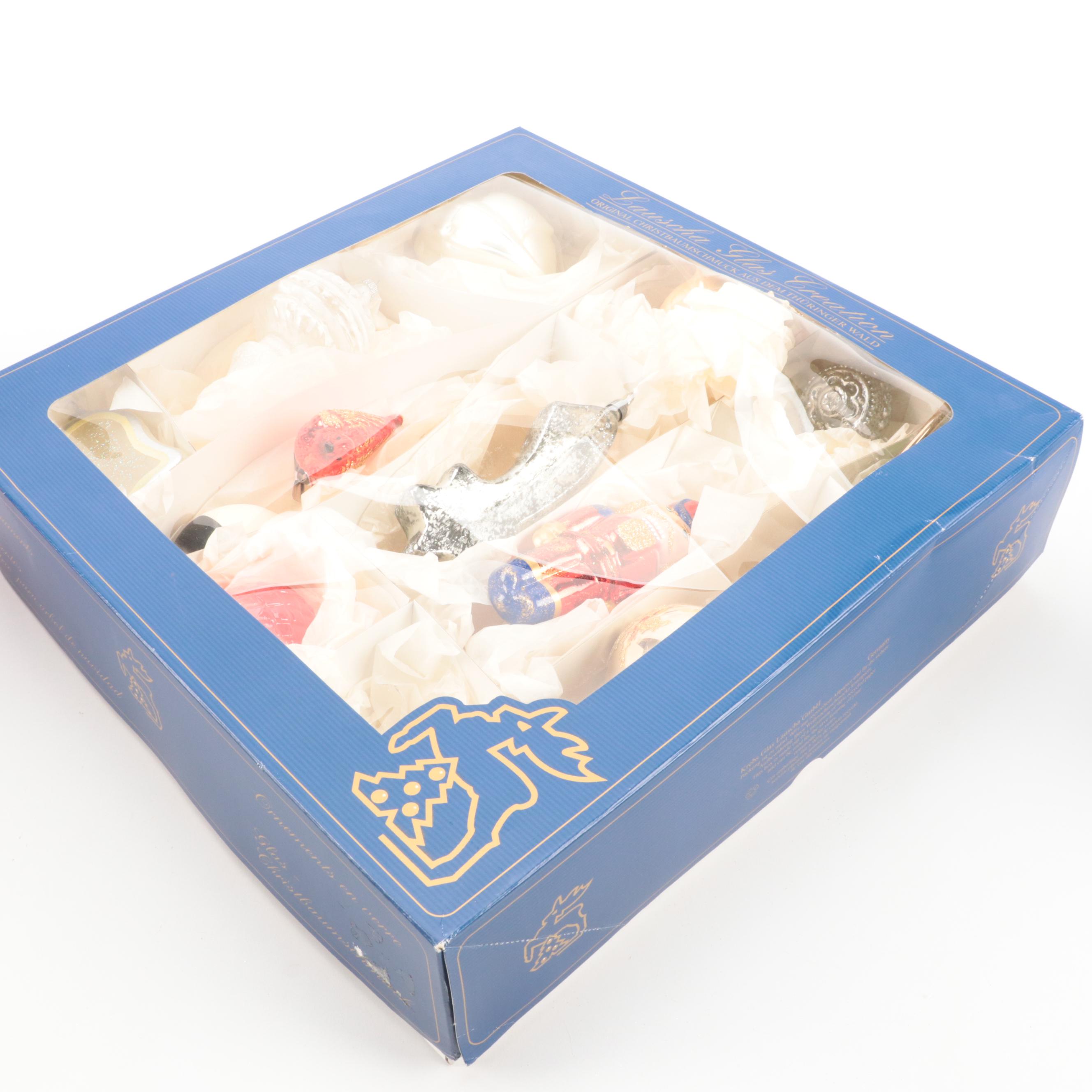 Santa Cookie Jar with Royal Doulton Mug and Ornaments