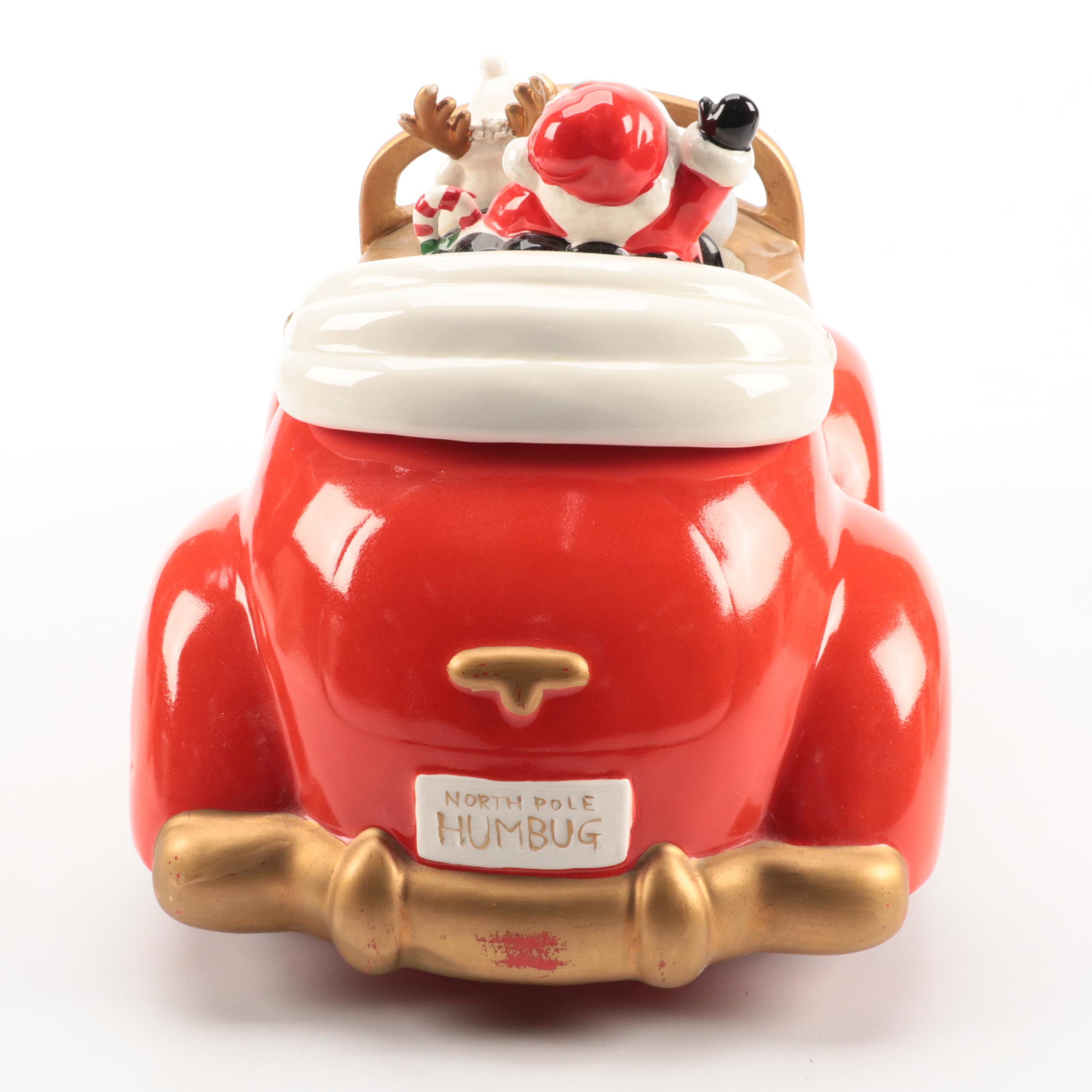 Santa Cookie Jar with Royal Doulton Mug and Ornaments