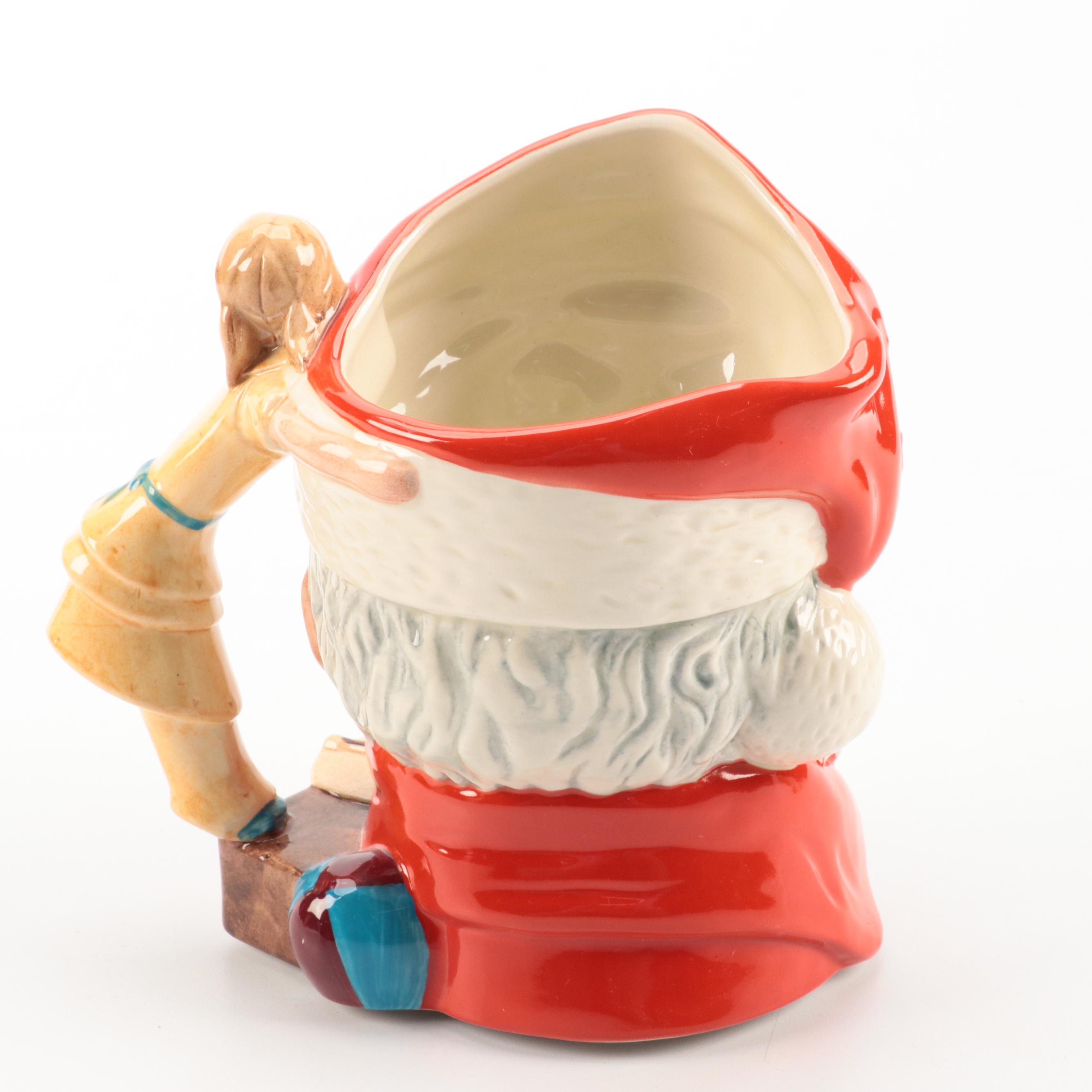 Santa Cookie Jar with Royal Doulton Mug and Ornaments