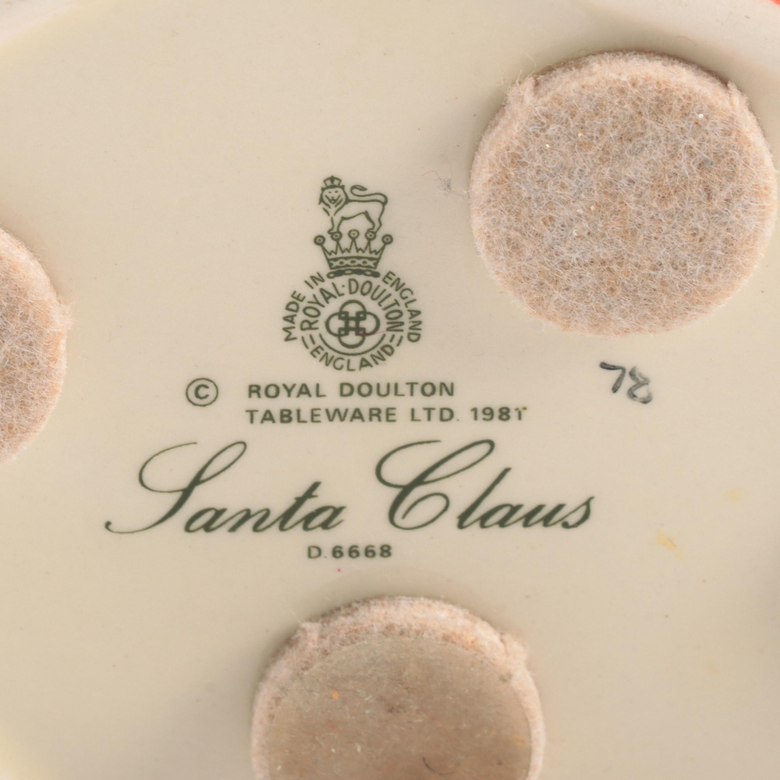 Santa Cookie Jar with Royal Doulton Mug and Ornaments