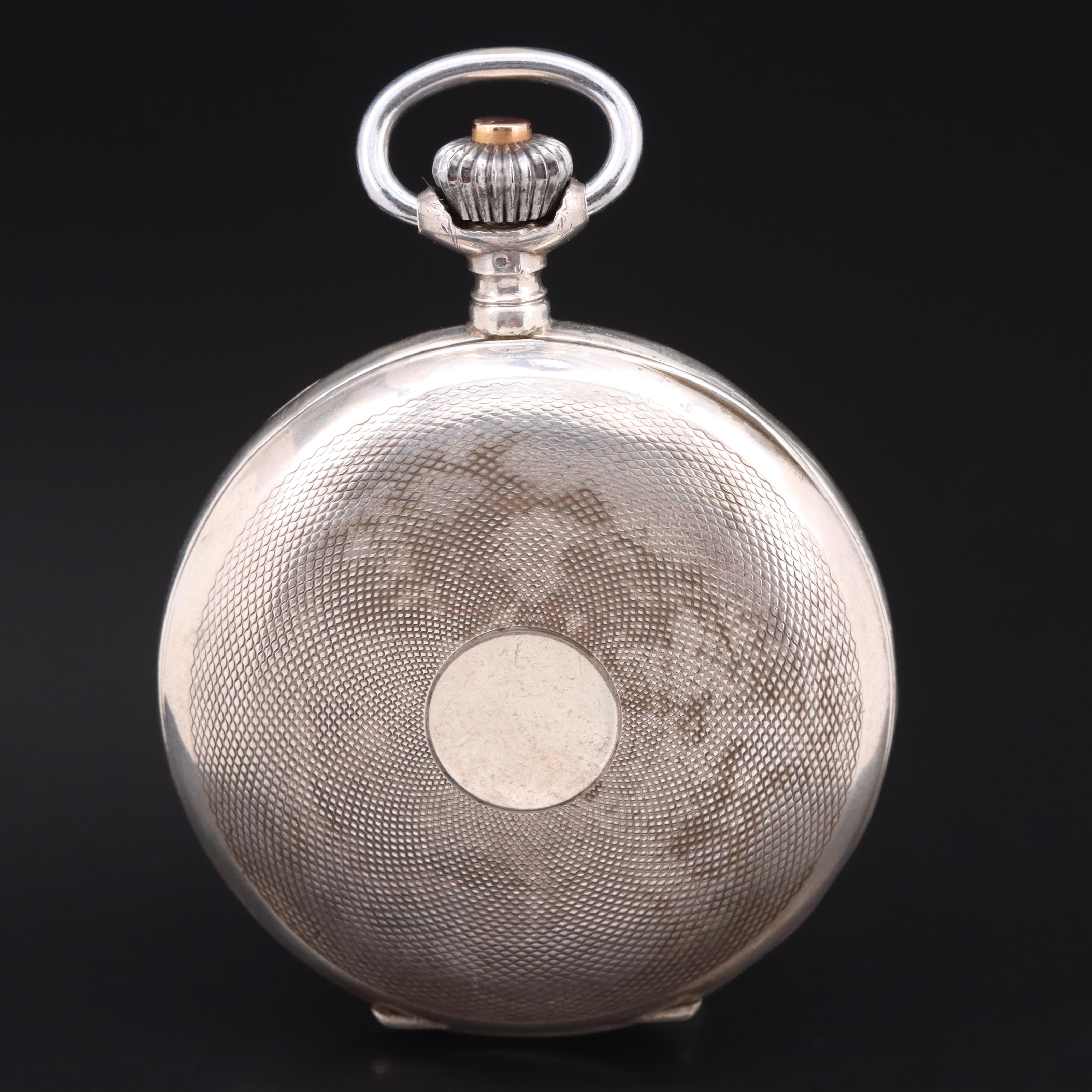 Vintage Omega 900 Silver Pocket Watch and Chronograph