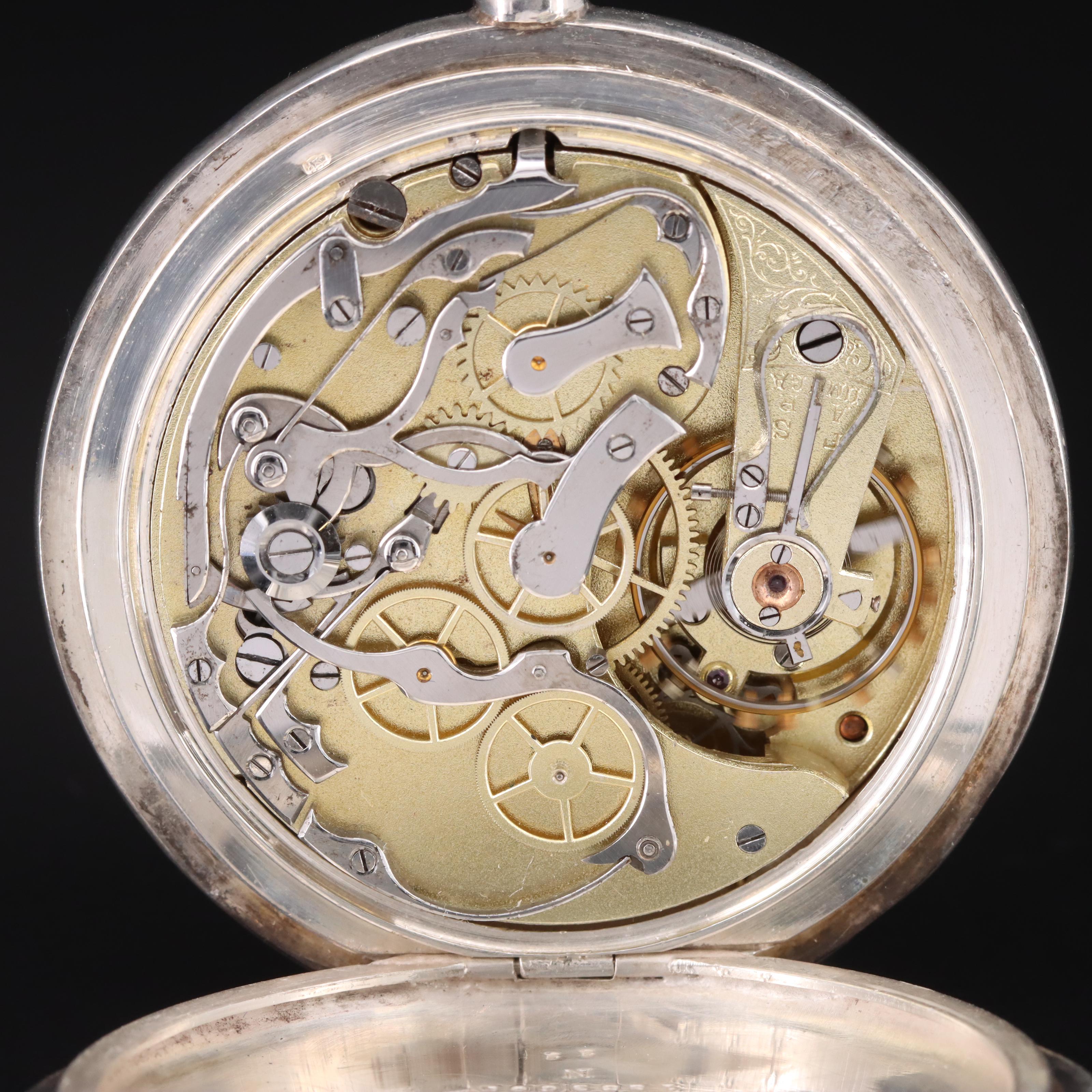 Vintage Omega 900 Silver Pocket Watch and Chronograph