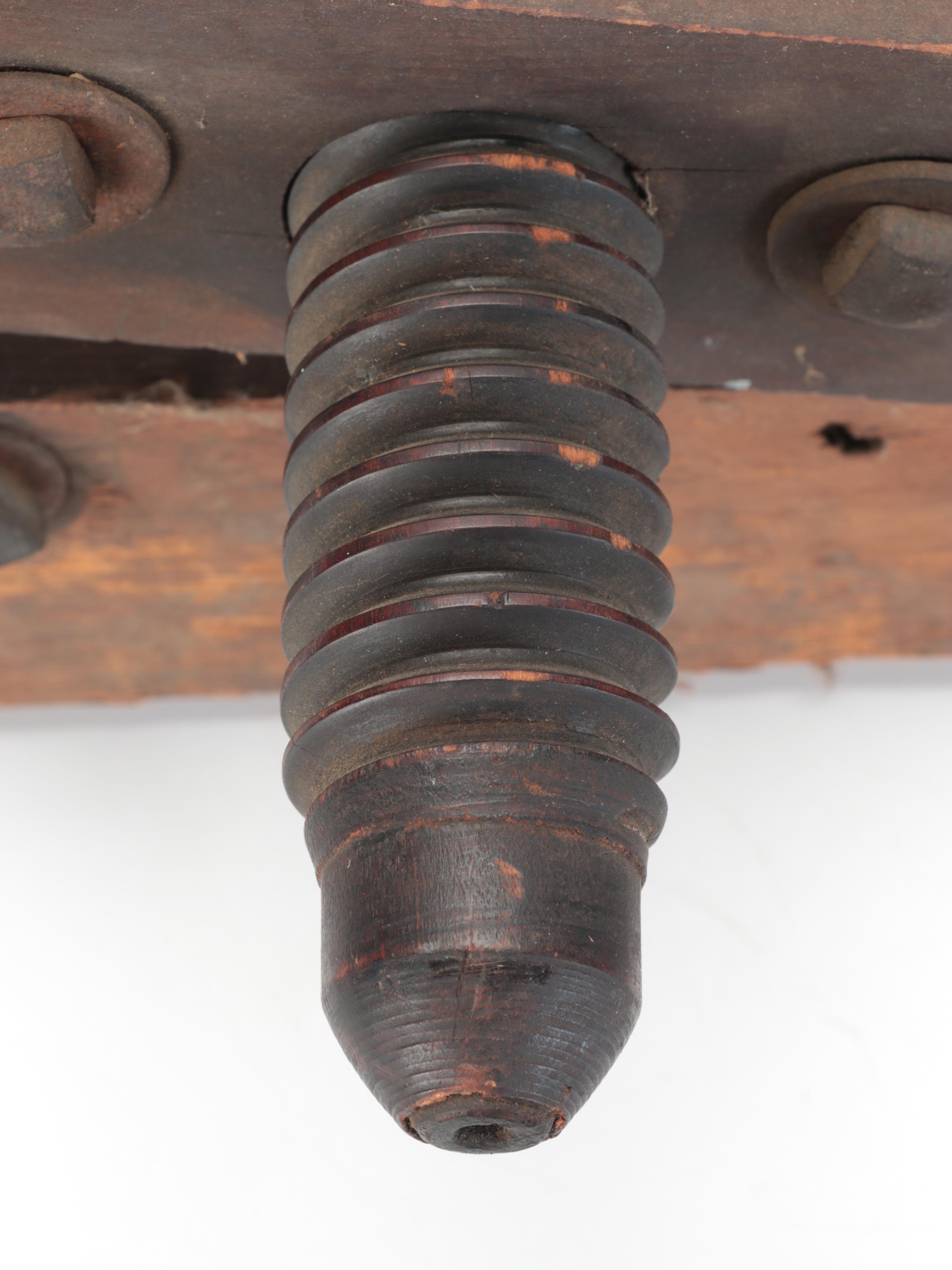 Primitive Style Wooden Hand-Screw Clamp