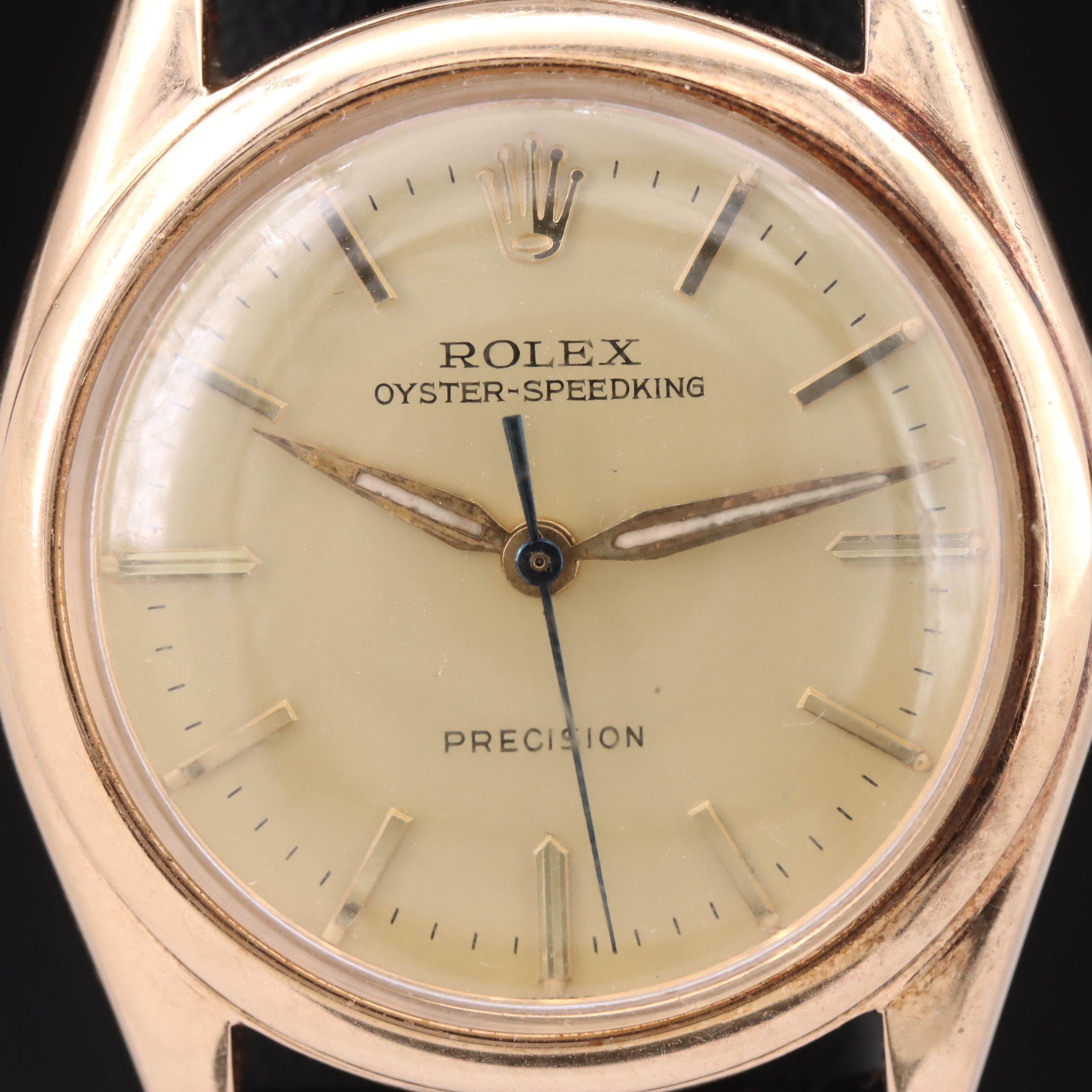 1940s Rolex Oyster Speedking 14K Precision Watch
