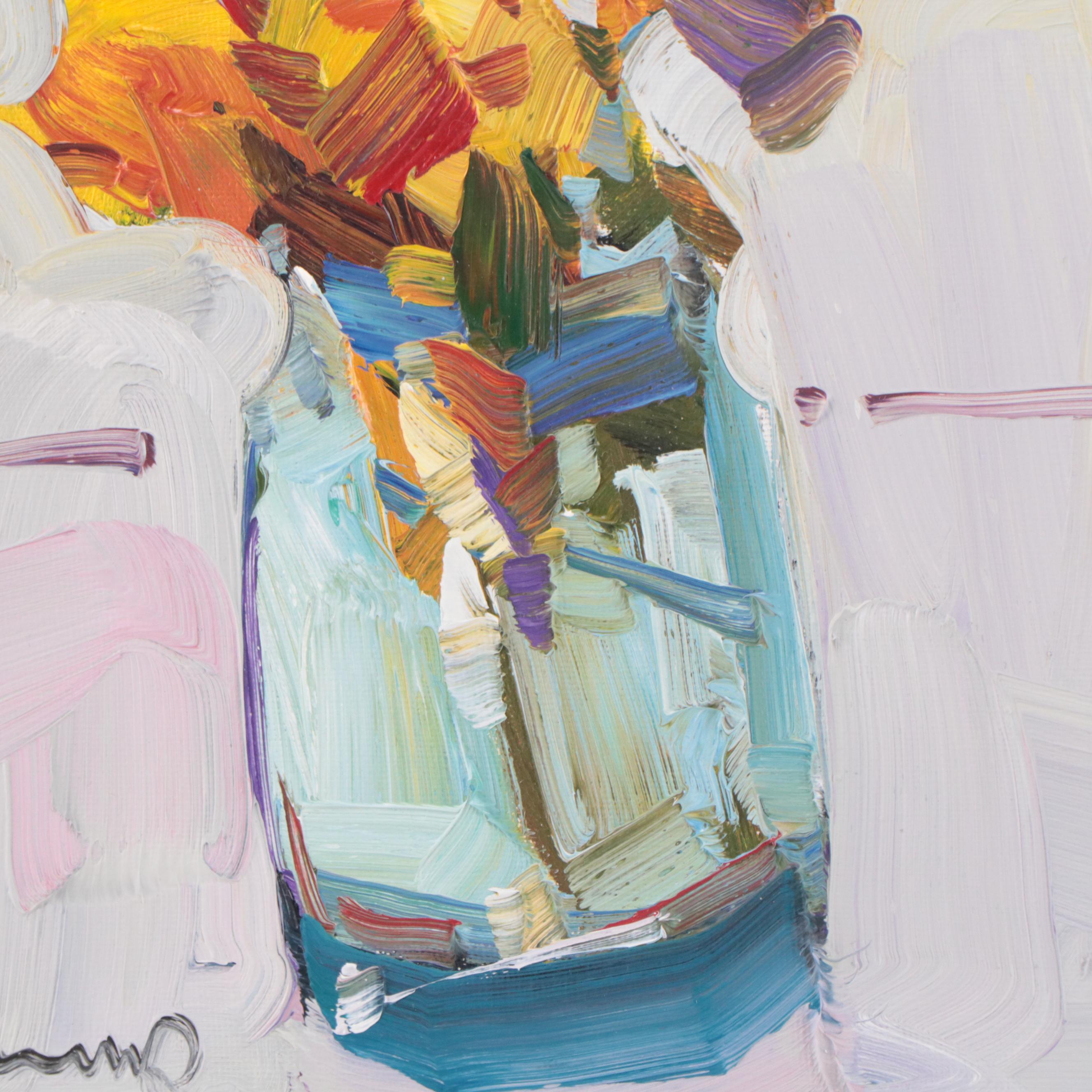 Jose Trujillo Oil Painting "The Glass Vase," 2023