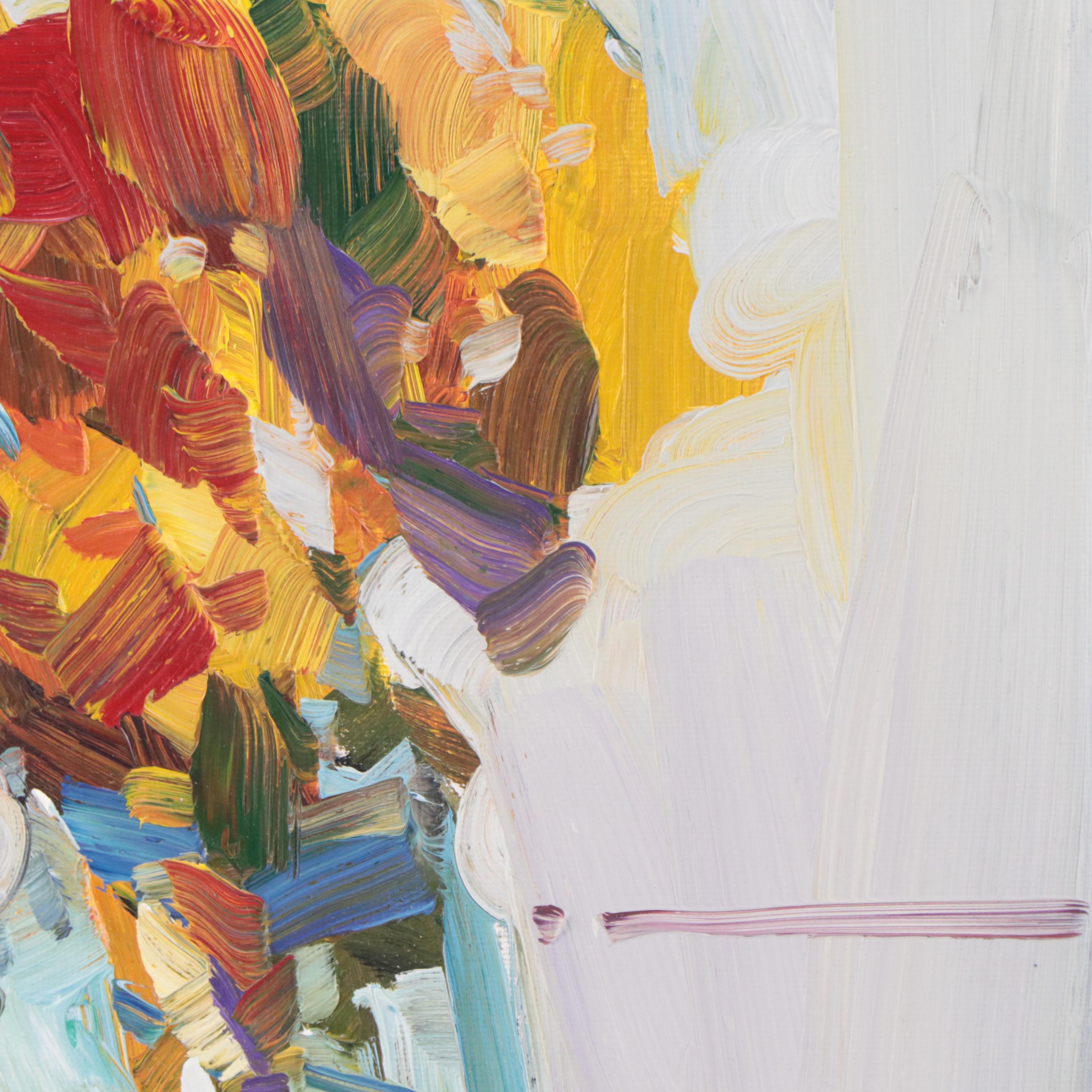 Jose Trujillo Oil Painting "The Glass Vase," 2023