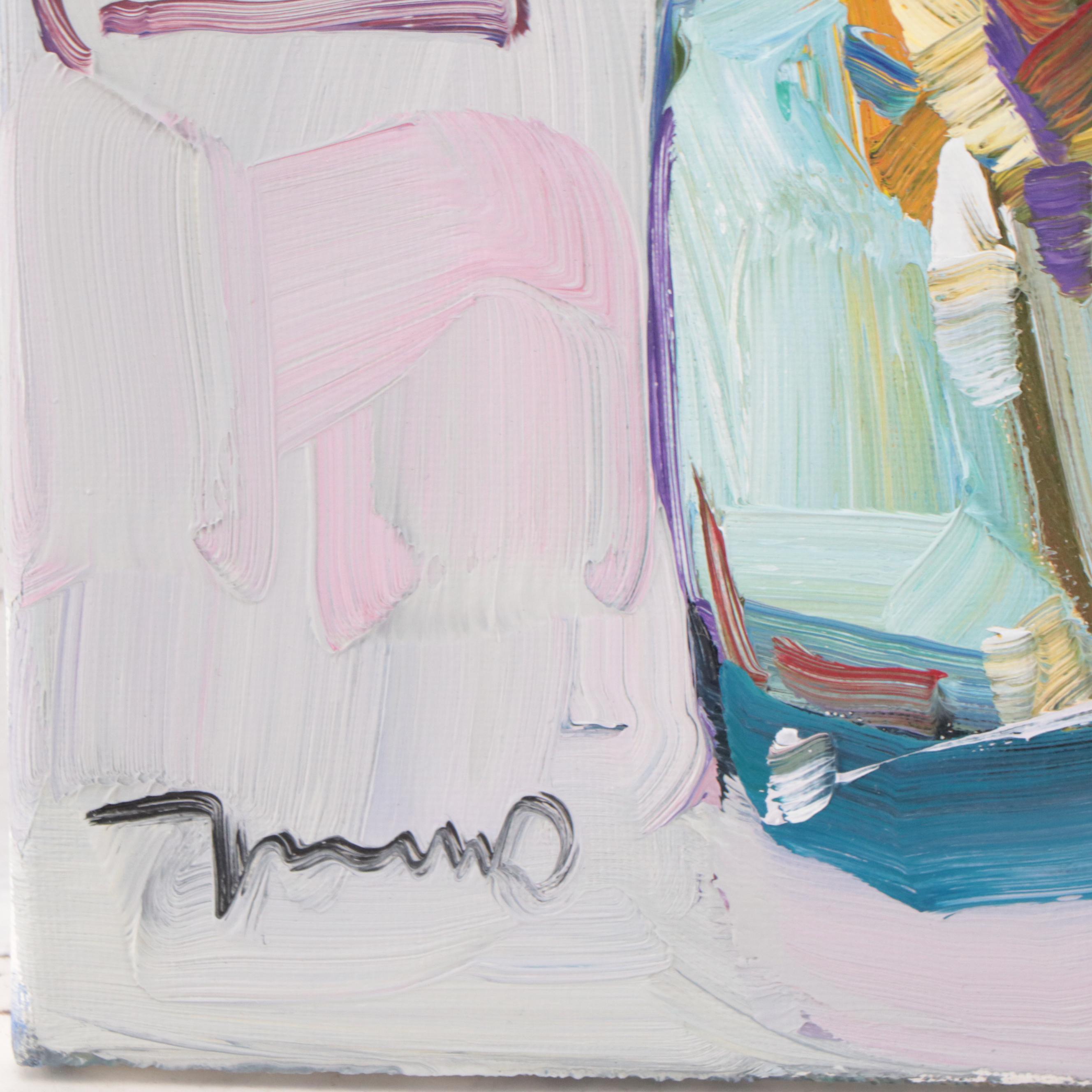 Jose Trujillo Oil Painting "The Glass Vase," 2023