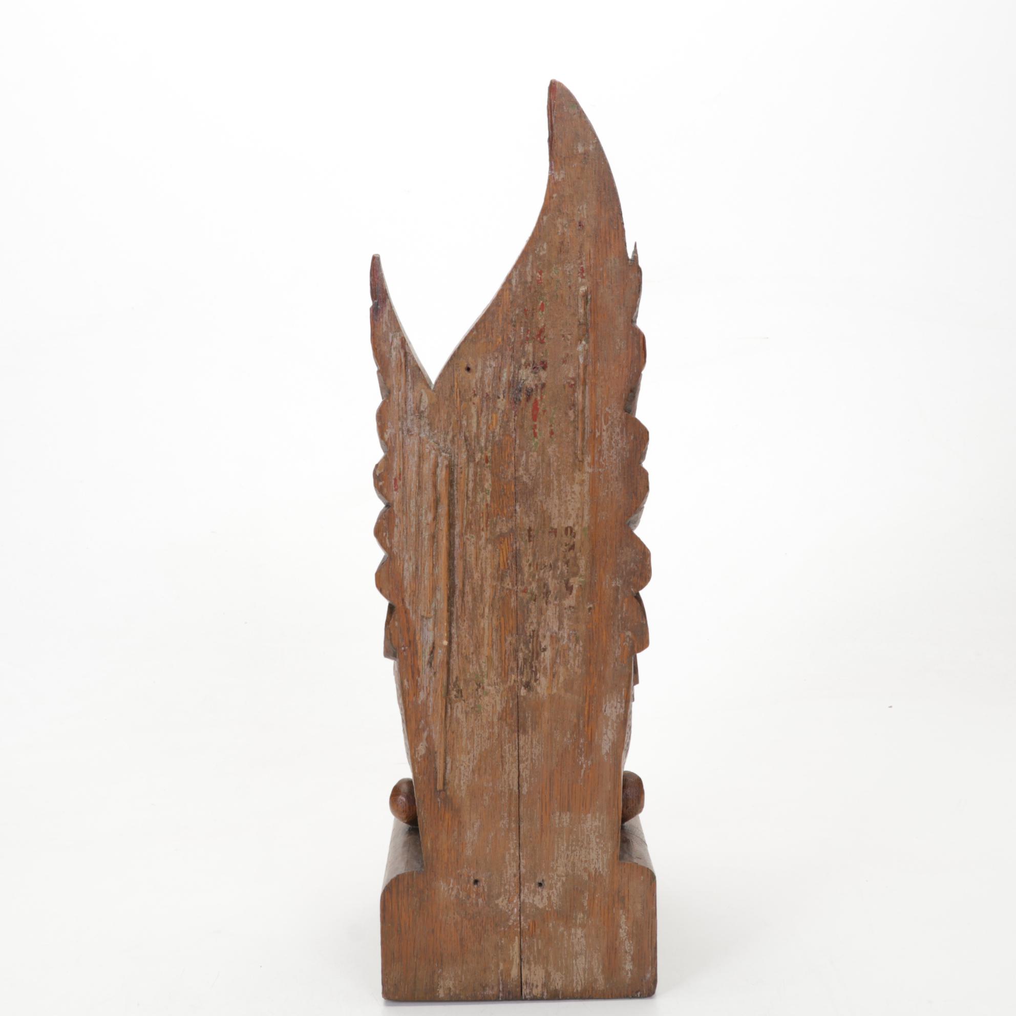 Quartersawn Oak Carved Wood Grotesque Architectural Salvage