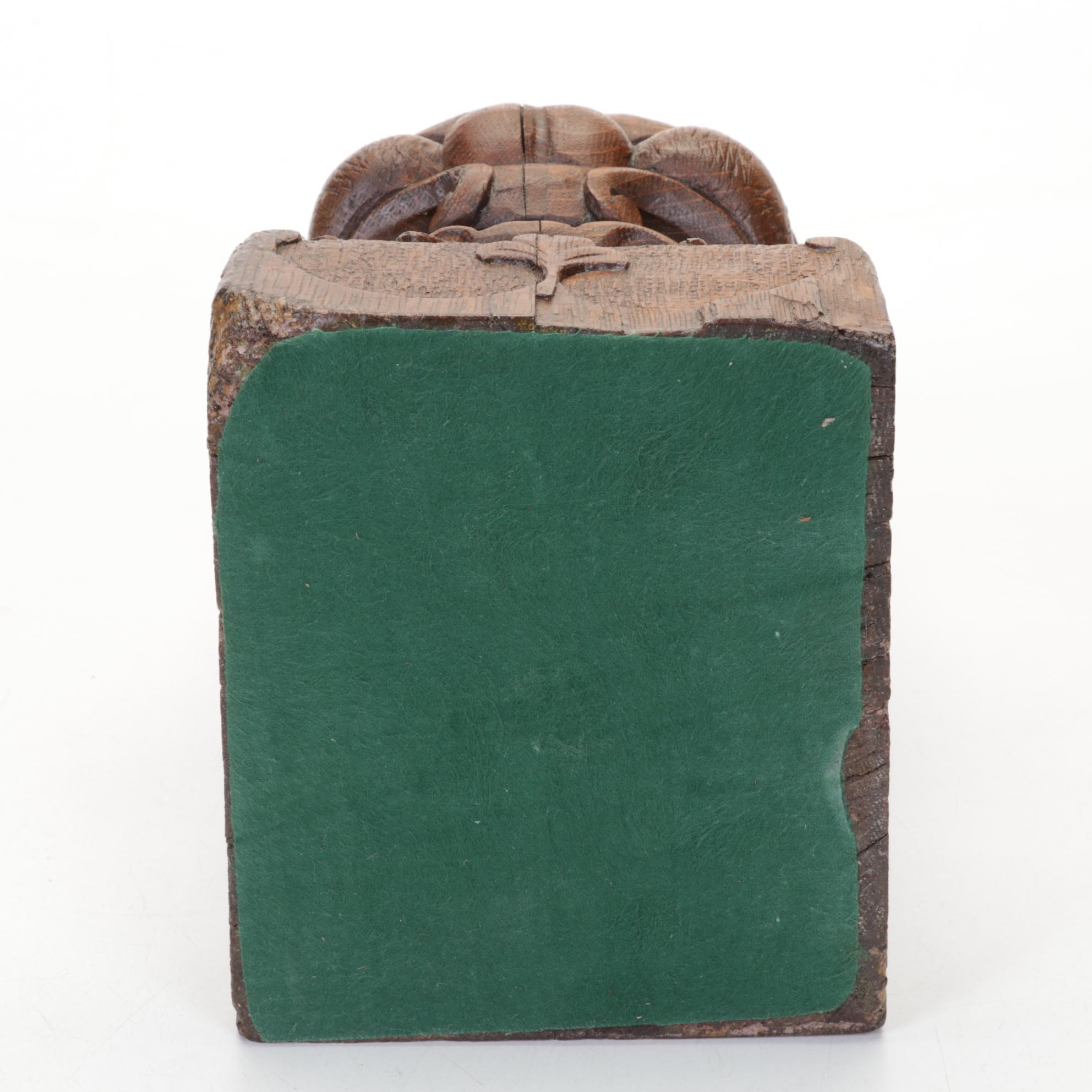 Quartersawn Oak Carved Wood Grotesque Architectural Salvage